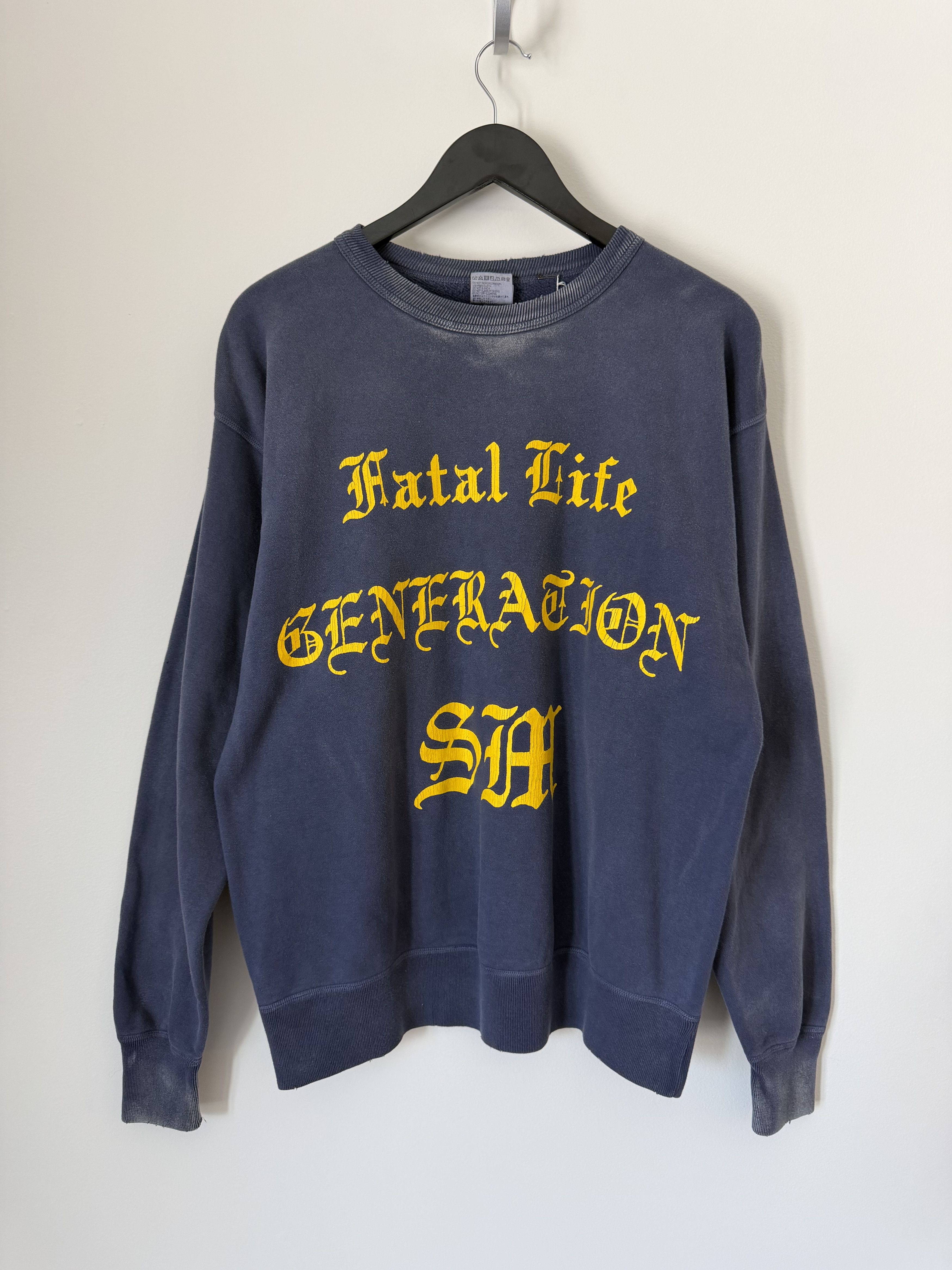 Saint Michael Saint Michael Fatal Life Crewneck Sweatshirt in Navy Size US L / EU 52-54 / 3 - 1 Thumbnail