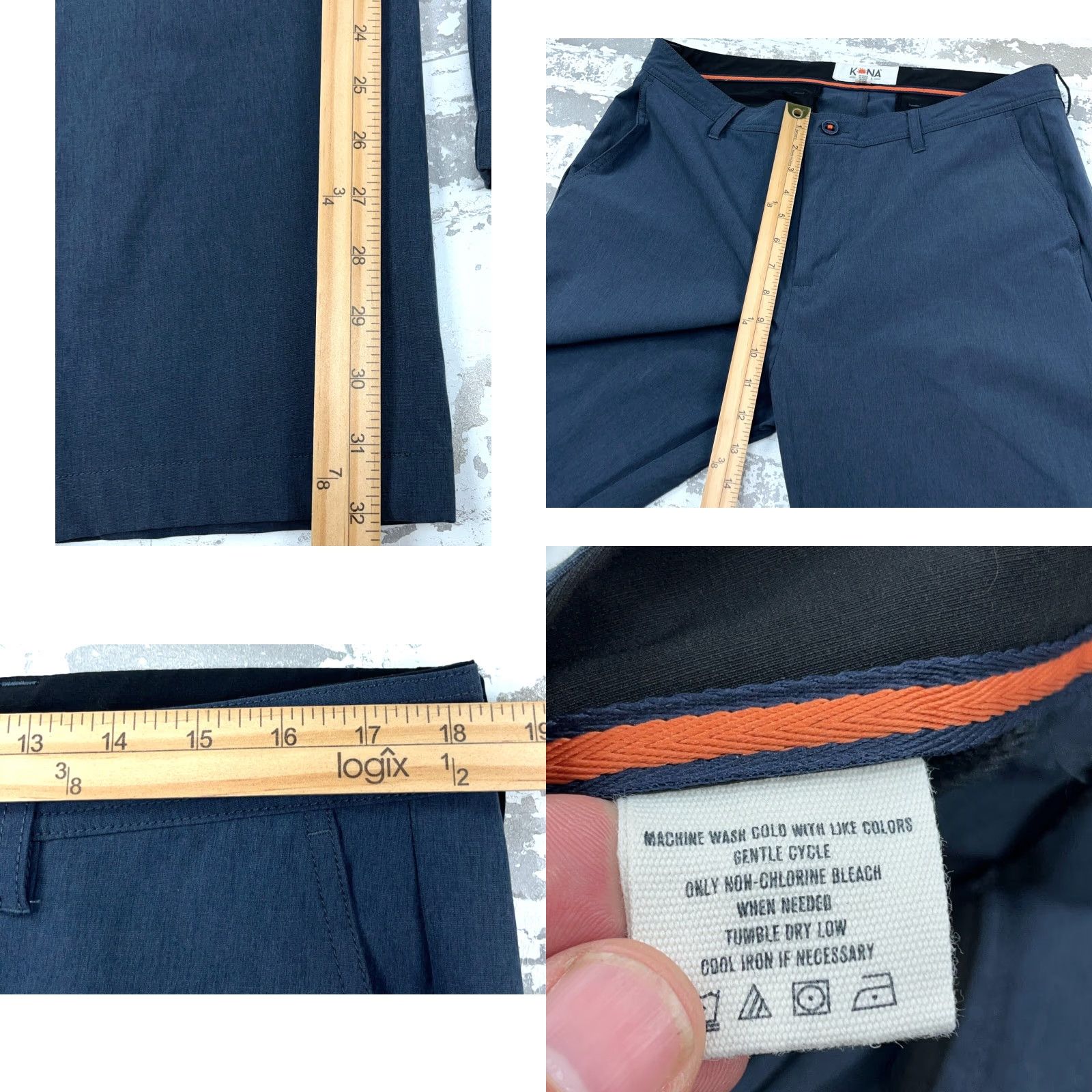 Vintage Kona Chino Pants Men 36x32 Blue Performance Polyester Navy Golf Adult Dress Casual Bathing? Not applicable Size US 36 / EU 52 - 8 Thumbnail