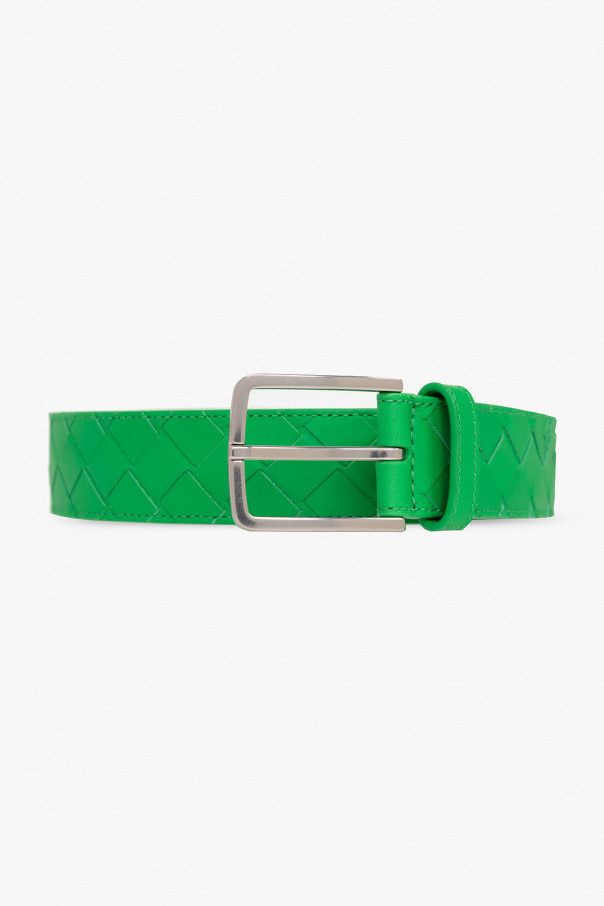 Bottega Veneta o1w1db10925 Size: 115 / Intrecciato Belt in Green Size 46 - 1 Thumbnail