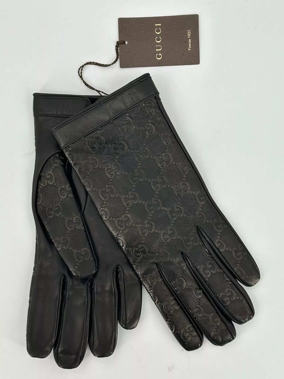Gucci new Gucci Gloves Size-9-M nen's leather Size ONE SIZE - 1 Thumbnail