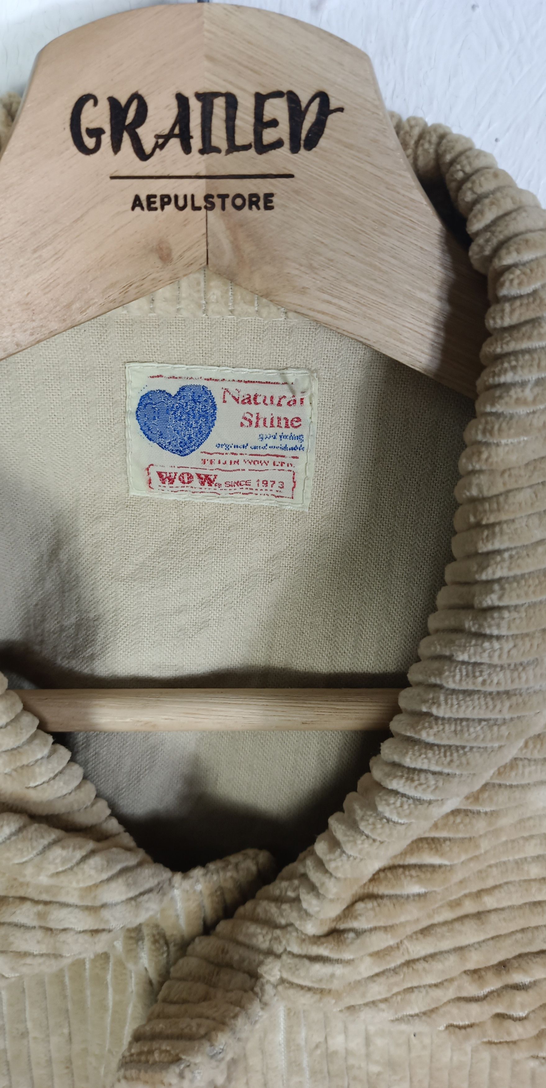 Japanese Brand Vintage🔥 Natural Shine WOW Coduroy Button Up Size US XL / EU 56 / 4 - 9 Thumbnail