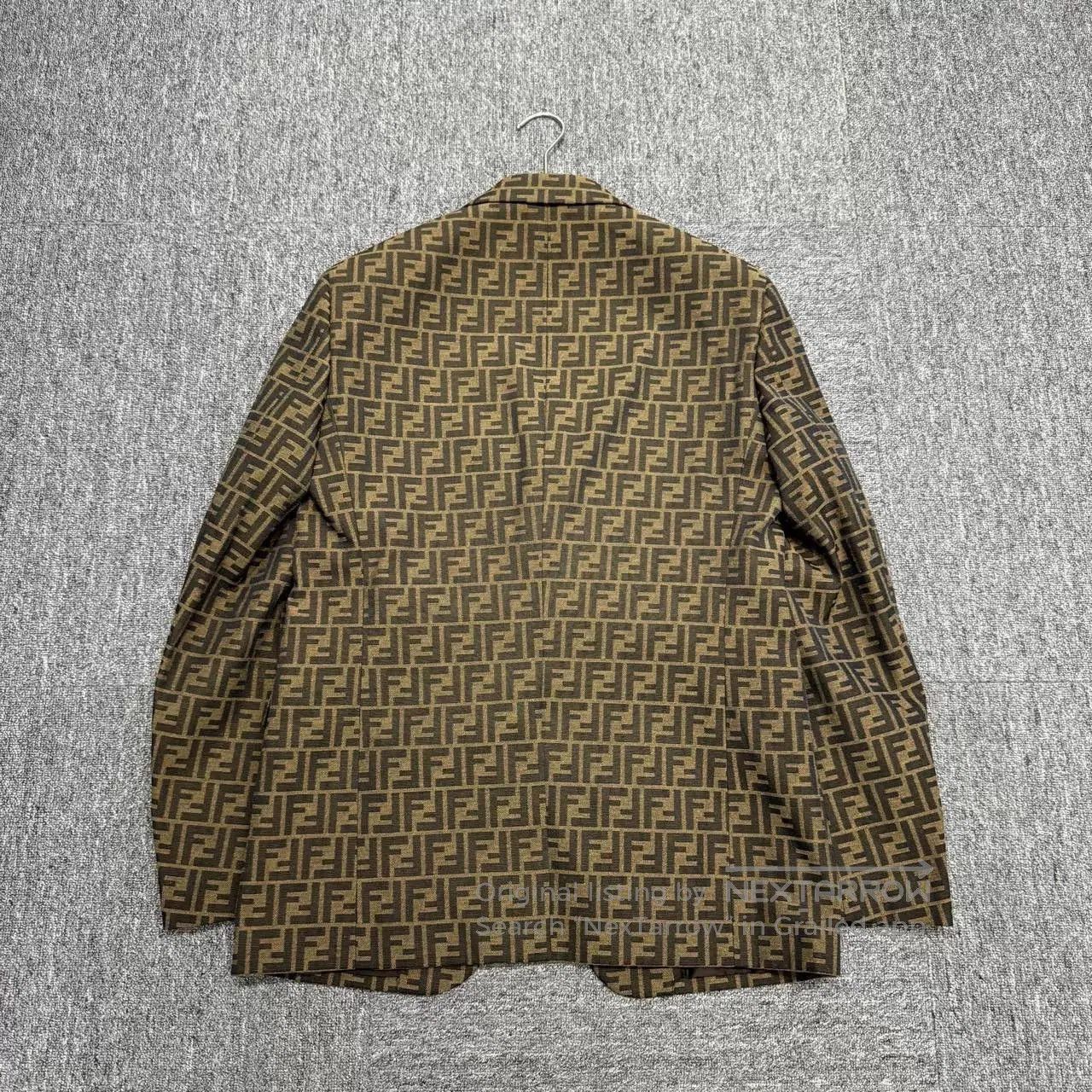 Fendi Fendi FF Logo Print Blazer Jacket. Size US L / EU 52-54 / 3 - 2 Thumbnail