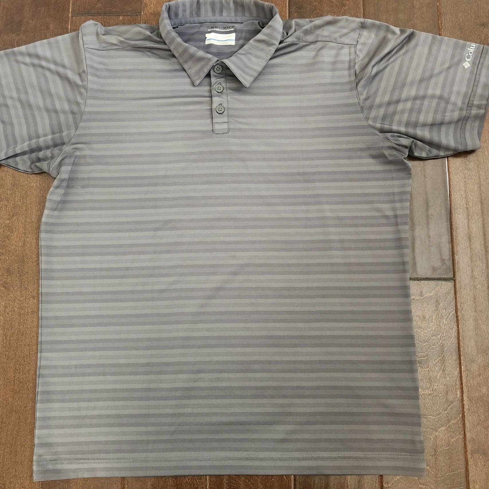Vintage Columbia Polo Shirt Striped Gray M Omni-Wick Short Sleeve Mens Polo Shirt Casual Activewear Size US M / EU 48-50 / 2 - 4 Thumbnail