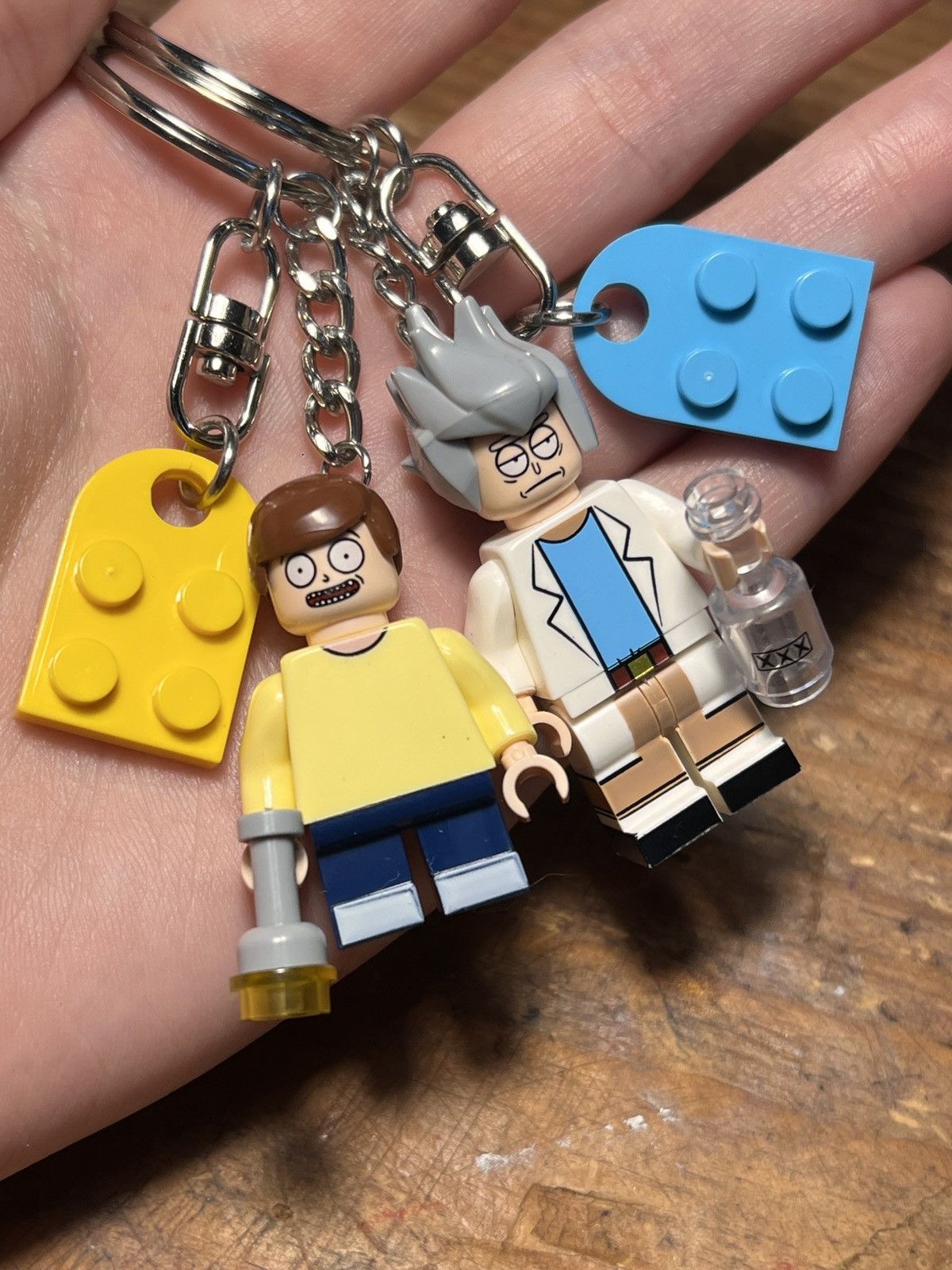 Cartoon Network rick and morty minifigure matching keychain keyring Size ONE SIZE - 1 Thumbnail