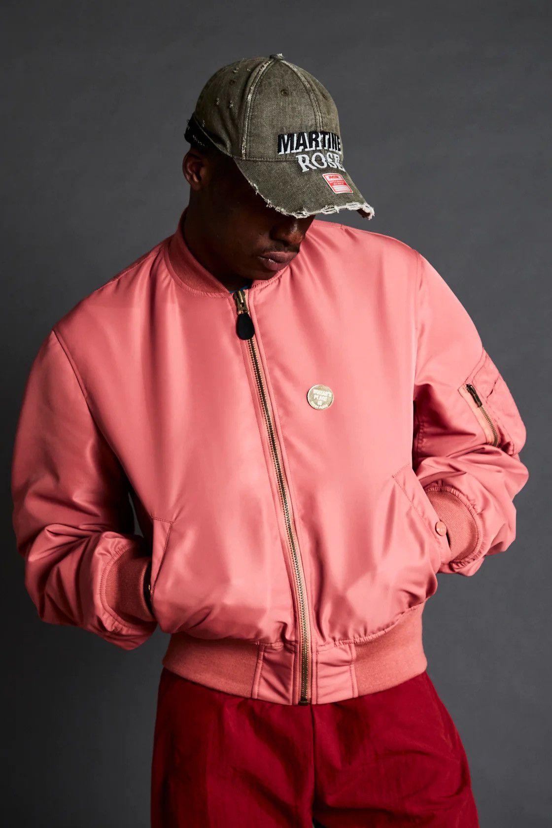 Image of Martine Rose Classic Bomber in Pink, Men's (Size XL)