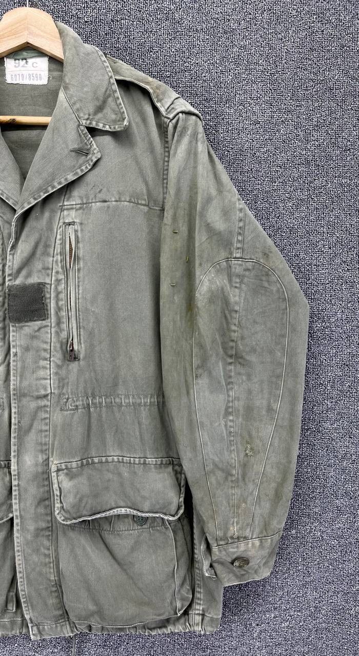 Vintage Vintage 70's Warein Flers French Army Khaki Combat Jacket Size US M / EU 48-50 / 2 - 3 Thumbnail