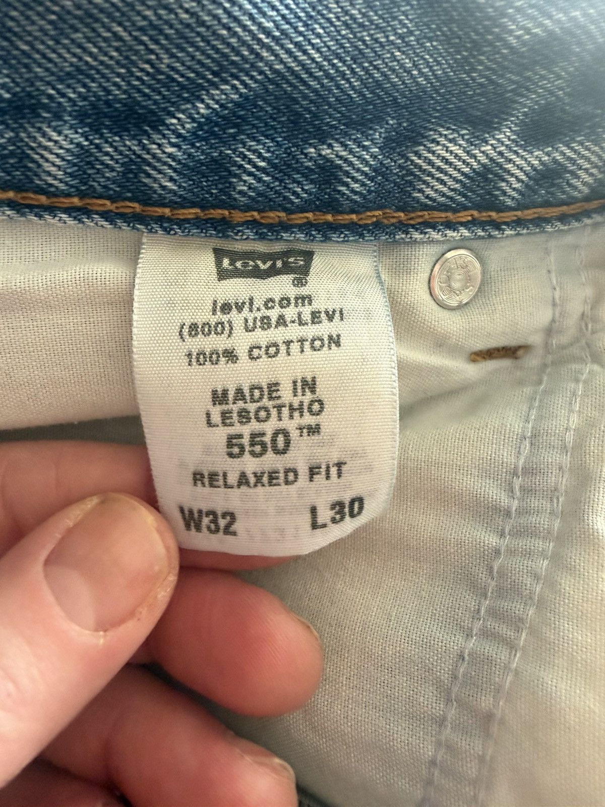 Levi's Levi’s 550 Relaxed Fit Y2K Light Wash Straight Jeans 32x30 Size US 32 / EU 48 - 6 Thumbnail