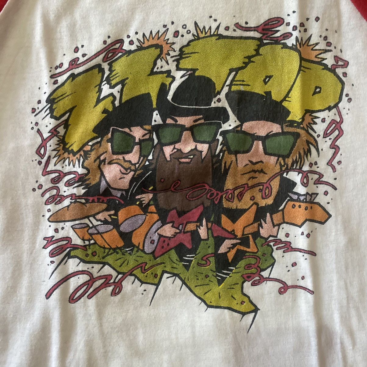 Band Tees × Vintage Vintage 1981 ZZ Top Raglan Band Tshirt Size US L / EU 52-54 / 3 - 2 Thumbnail