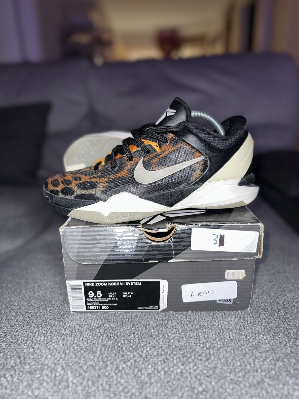 Nike Nike Zoom Kobe 7 System Cheetah Size 9.5M Size US 9.5 / EU 42-43 - 3 Thumbnail