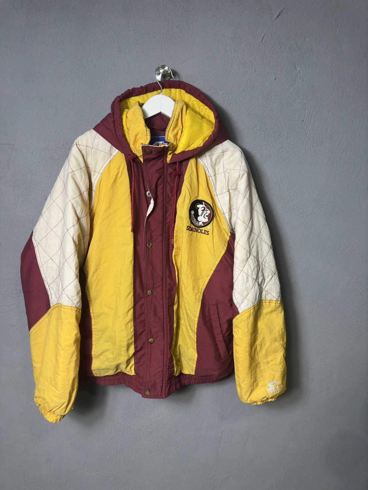 NFL × Starter × Vintage Vtg Men's Starter Florida State Seminoles FSU Full ZipPuffer Size US L / EU 52-54 / 3 - 5 Thumbnail