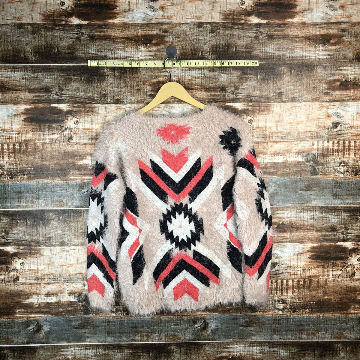 Vintage Chille Anap Pink mohair navajo Knitwear #A1879 Size S / US 4 / IT 40 - 12 Thumbnail
