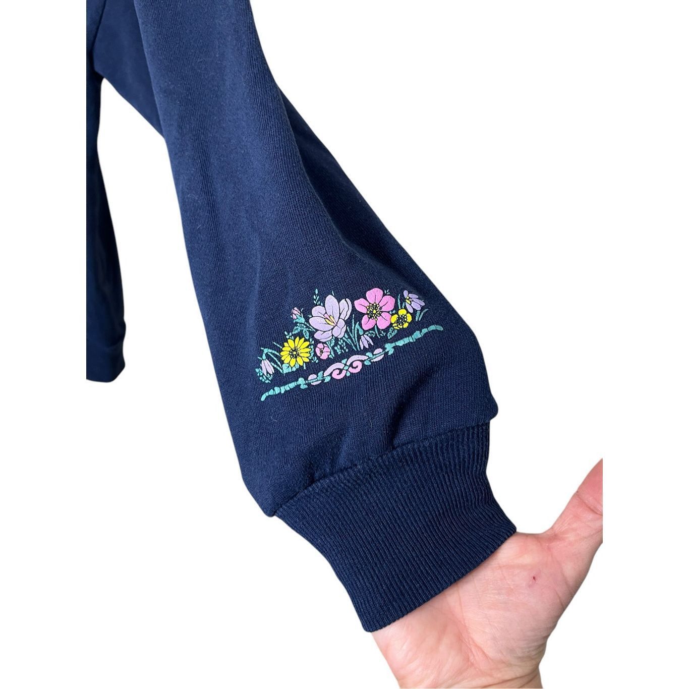 Other Vintage Morning Sun 90s Grandmacore Flower Print Crewneck Sw Size L / US 10 / IT 46 - 5 Thumbnail