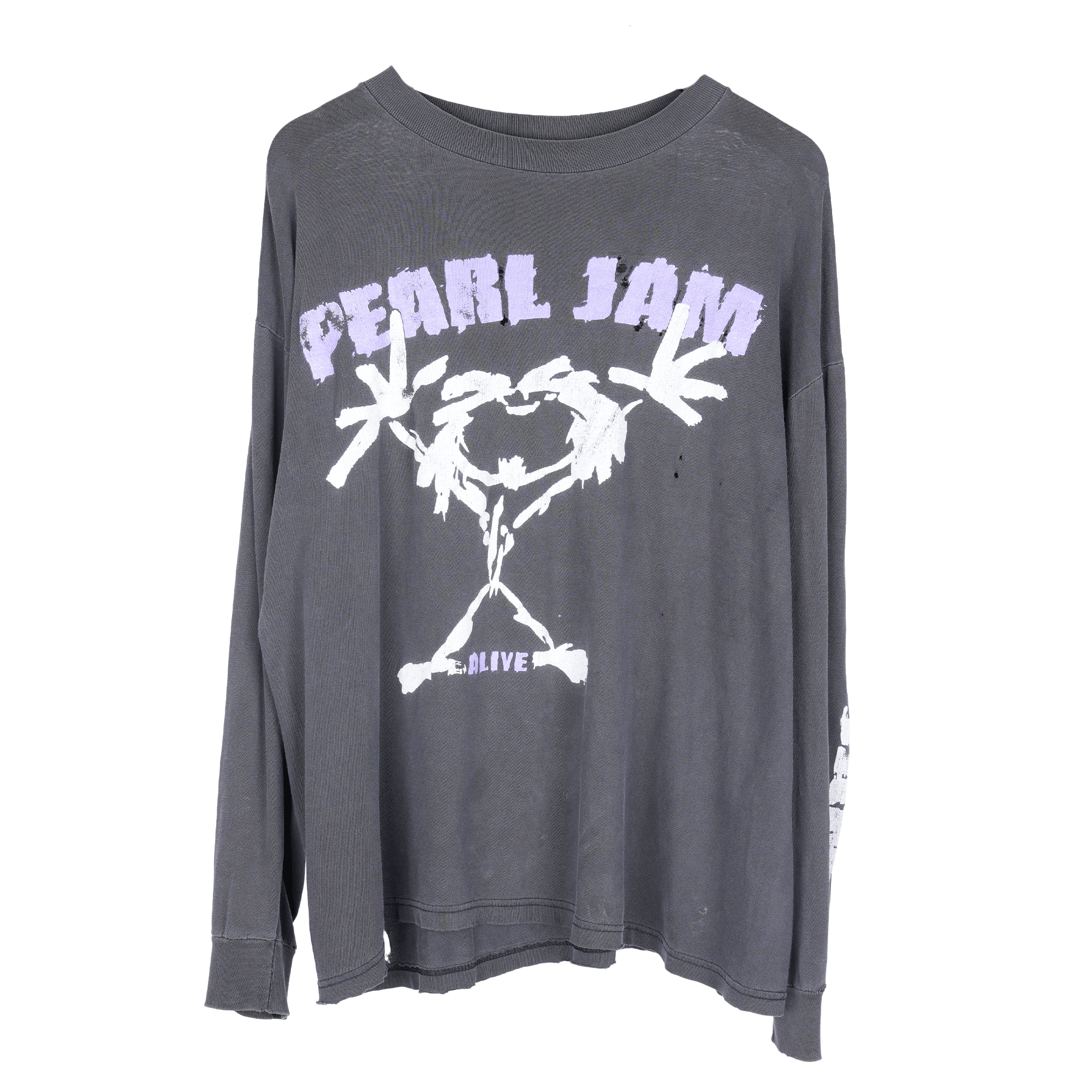 Vintage 90S PEARL JAM ALIVE TOUR STICKMAN FADED PURPLE BAND TEE Size US XL / EU 56 / 4 - 1 Thumbnail