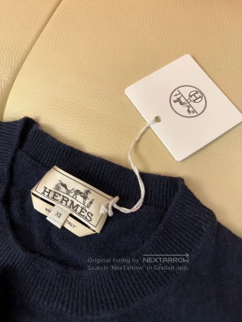 Hermes Hermes Autumn-Winter Men's Pullover Cashmere Sweater, Navy Size US XS / EU 42 / 0 - 6 Thumbnail