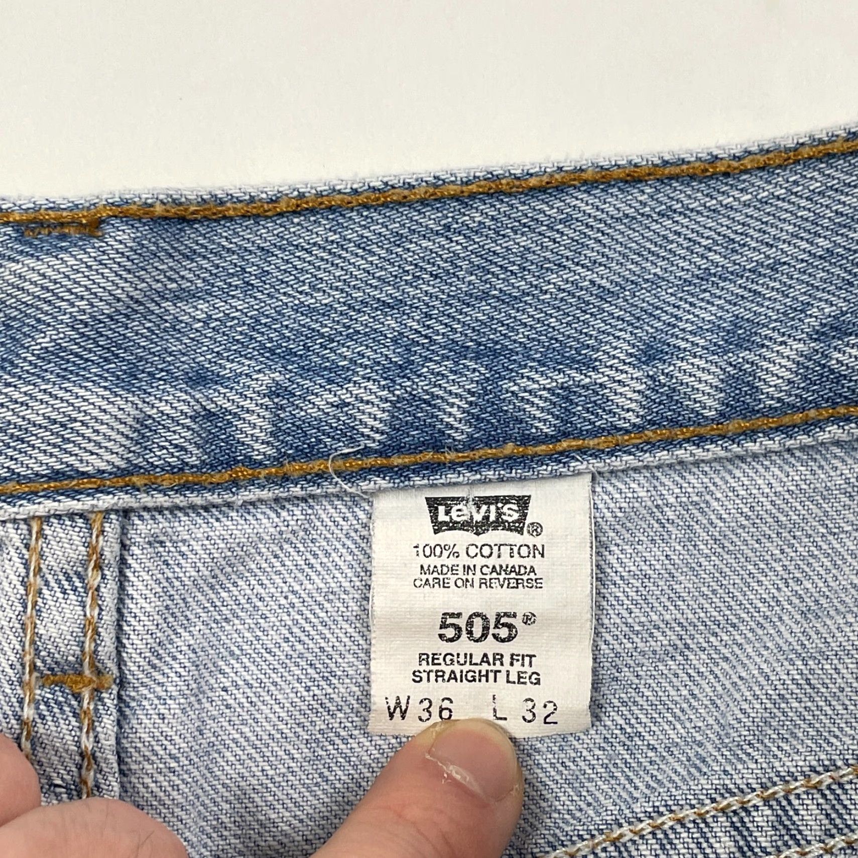 Levi's VINTAGE Levi's 505 Jeans Men's 36 x 32 Blue Straight Leg Light Wash Denim Pants Size US 36 / EU 52 - 6 Thumbnail