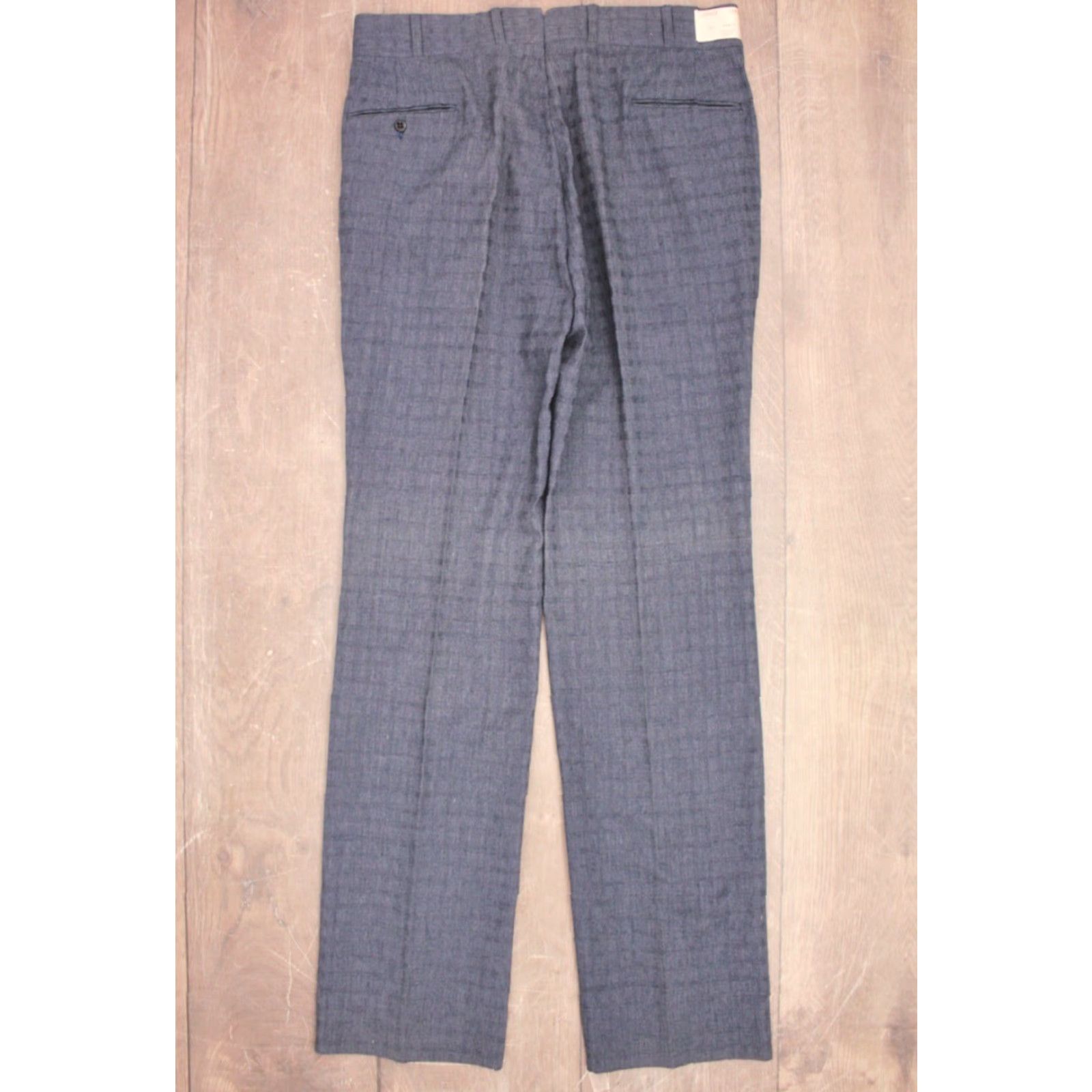 Vintage VINTAGE Haspel Leisure Suit Blue 70s 2 PC Mens Sz 43W38 Polyester Cotton 1970s Disco Size 46R - 5 Thumbnail