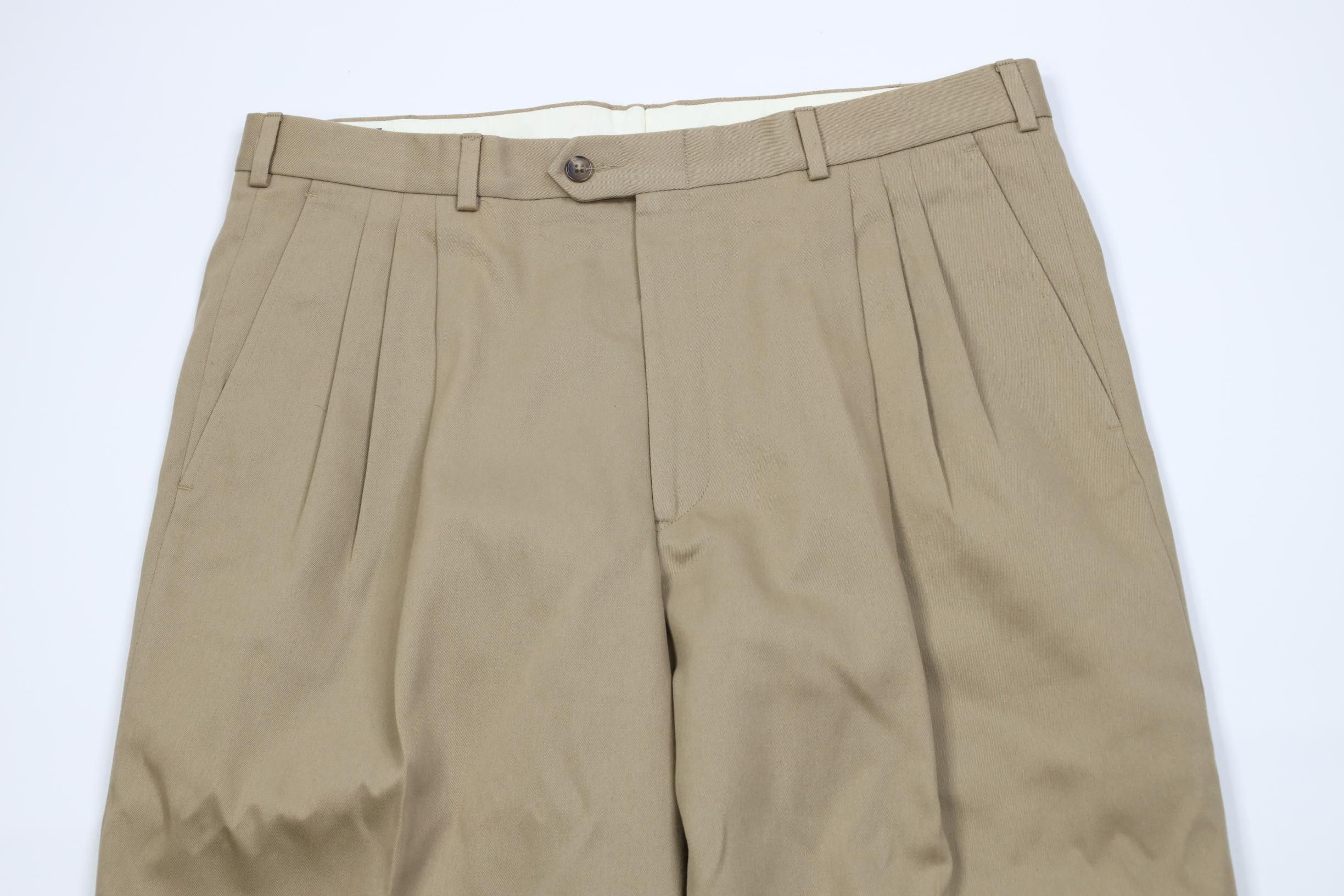 Vintage Vintage 90s Streetwear Wide Leg Chino Pants Trousers Beige Size US 36 / EU 52 - 2 Thumbnail