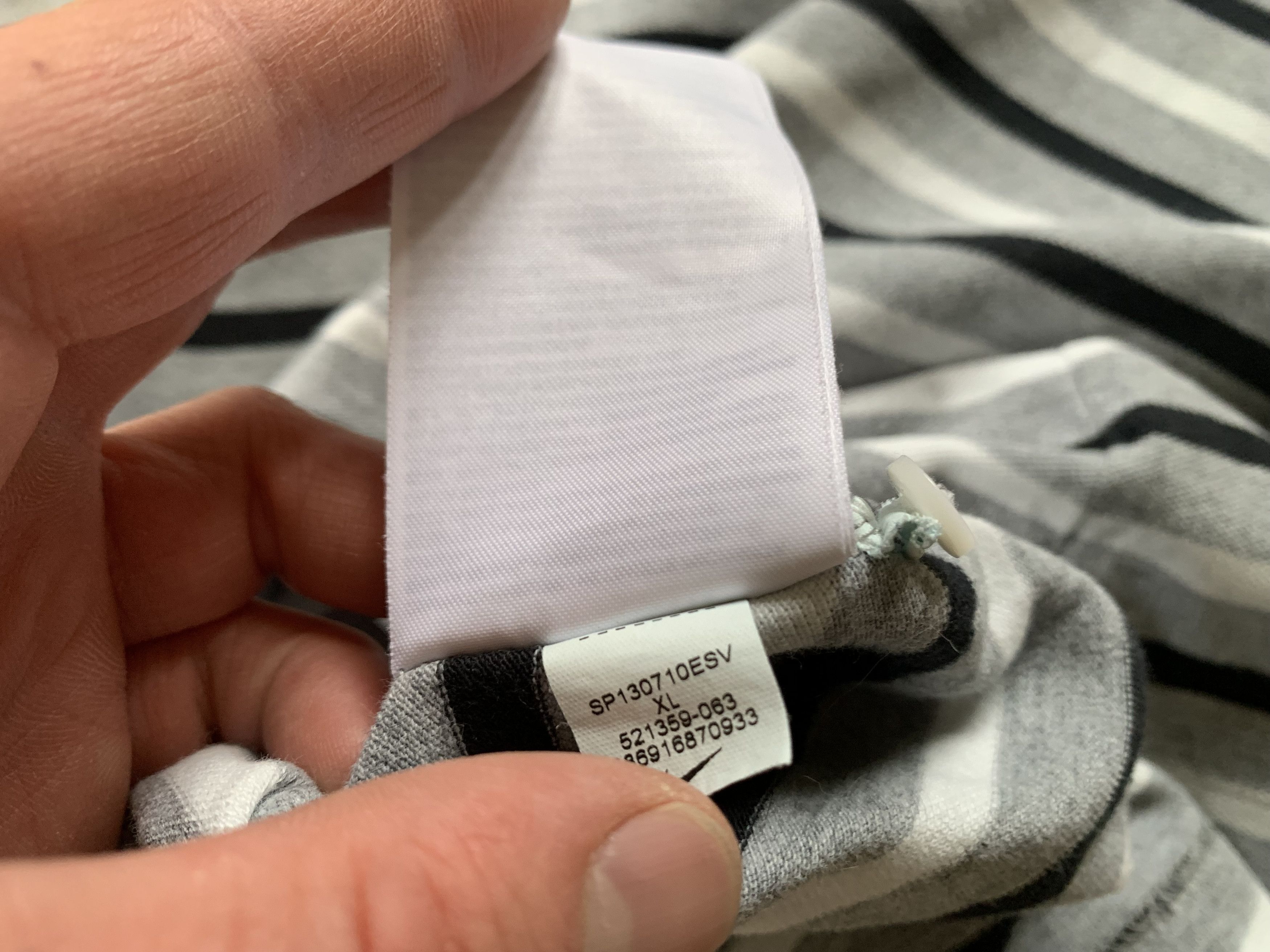 Nike Youth Nike Striped Grey Polo Shirt Size US XS / EU 42 / 0 - 7 Thumbnail