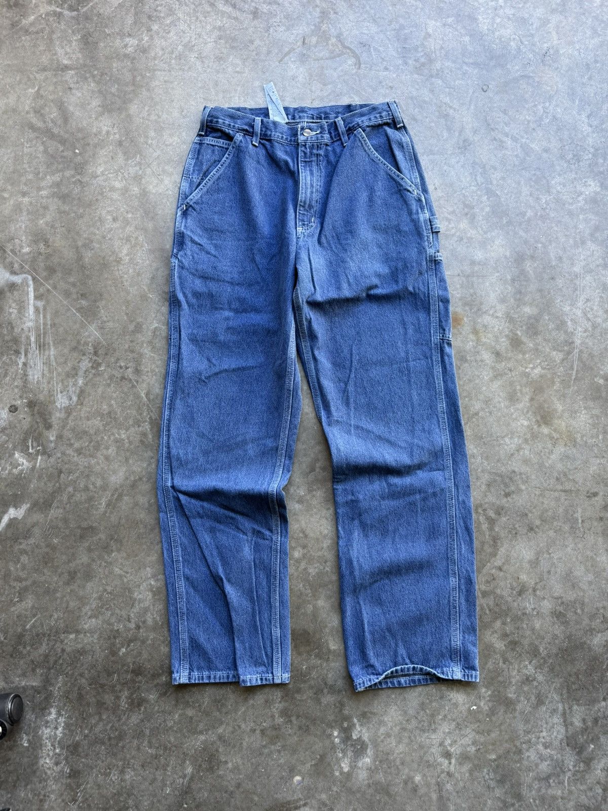 Carhartt Vintage 90s/00s Carhartt Dark Wash Carpenter Workwear Denim Size US 32 / EU 48 - 2 Thumbnail