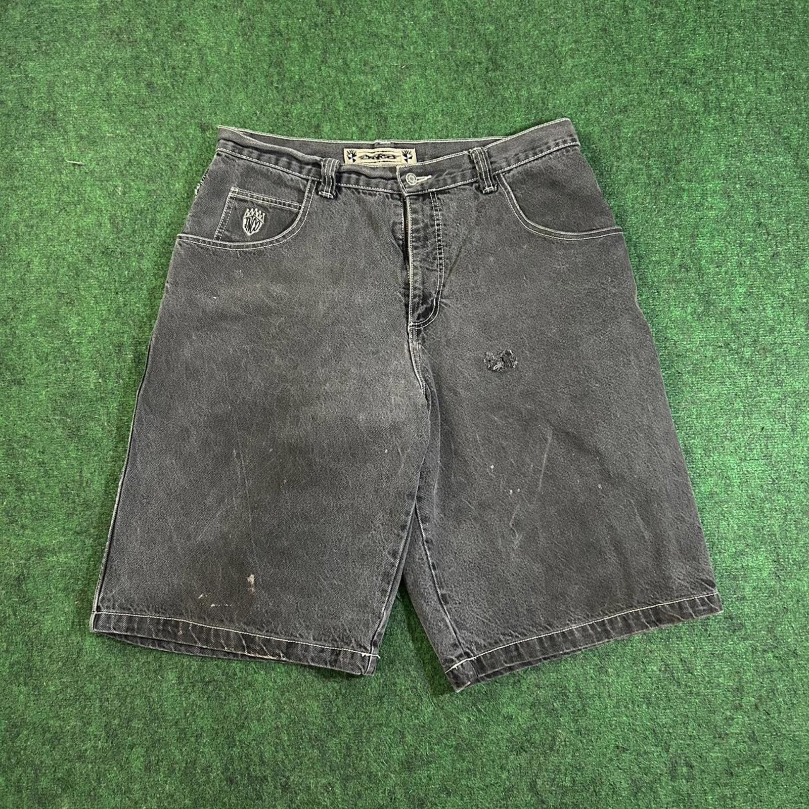 Vintage Black JNCO Baggy Fit Skater Jean Shorts Size 38