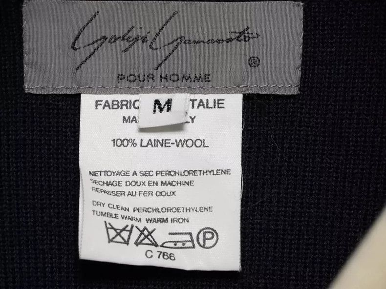 Yohji Yamamoto Yohji Yamamoto 1980ss navy neck wool sweater 2505-Nextarrow Size US M / EU 48-50 / 2 - 6 Thumbnail