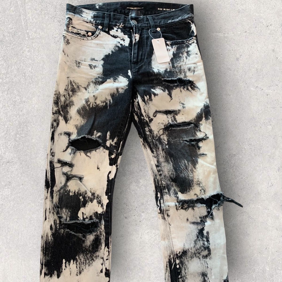 Saint Laurent Paris SS16 “Surf Sound” Acid Wash Destroyed By Hedi Slimane Size US 29 - 2 Thumbnail