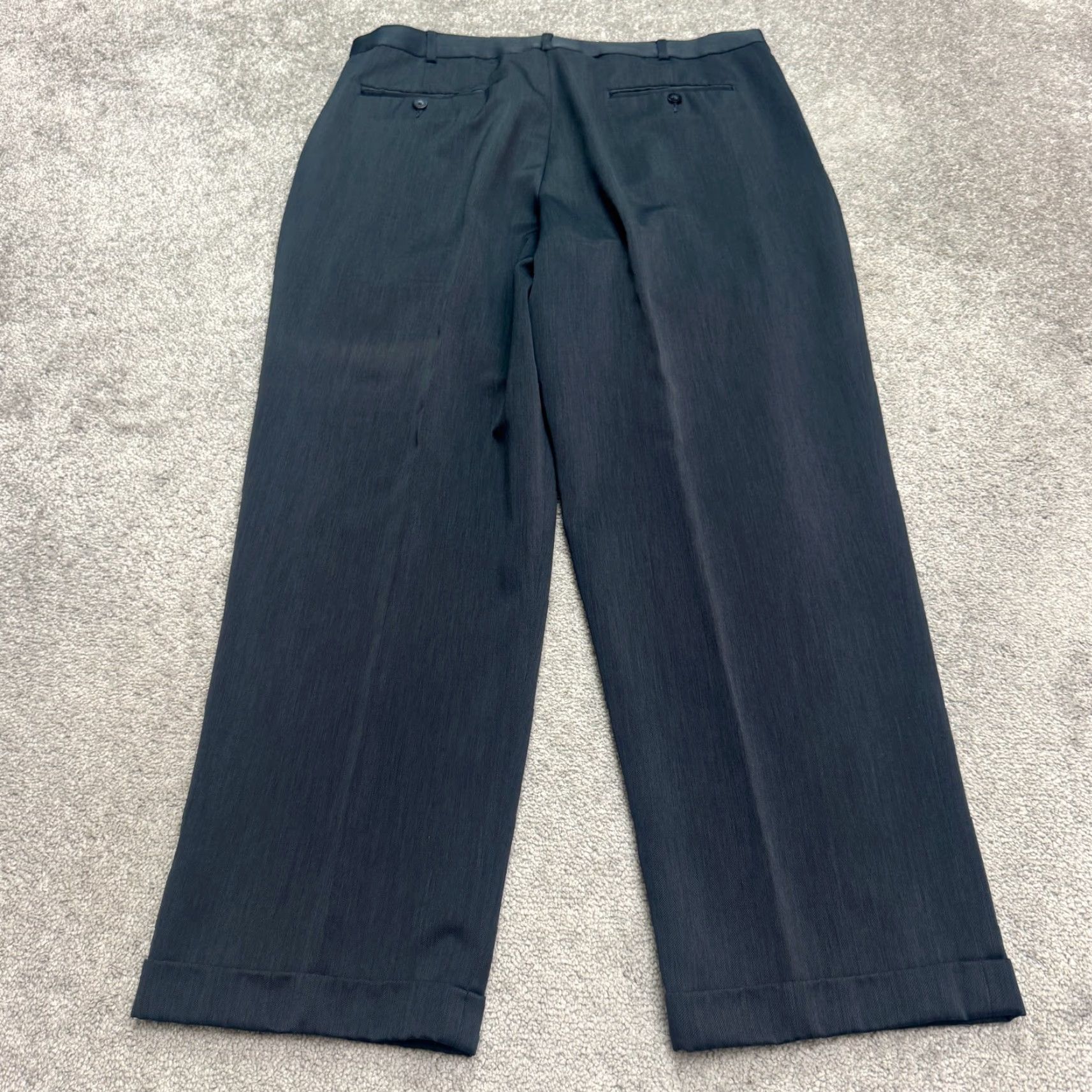 Perry Ellis Perry Ellis Portfolio Pants Men 38x30 Blue Straight Leg Pleated Front Dress Pants Size US 38 / EU 54 - 2 Thumbnail