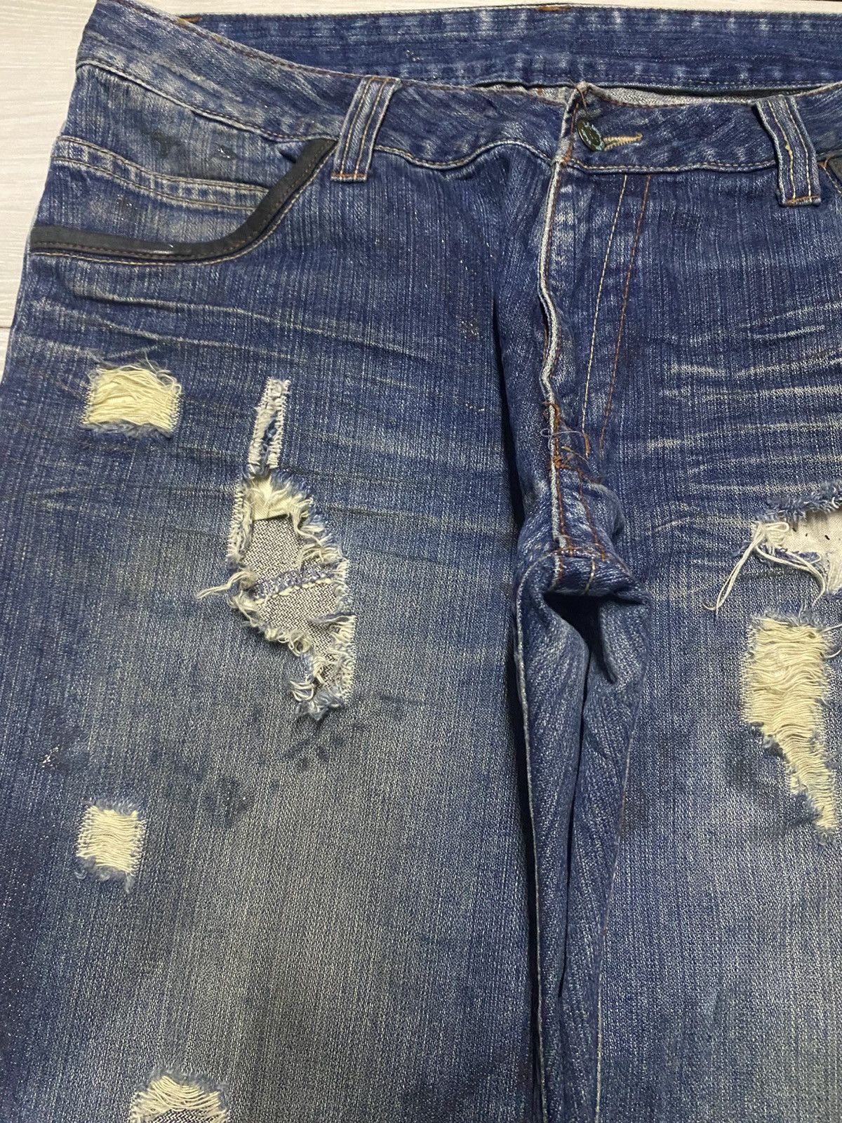 Raw State Raw Limited Edition Denim Distressed Slim Fit Jeans Size US 35 - 7 Thumbnail