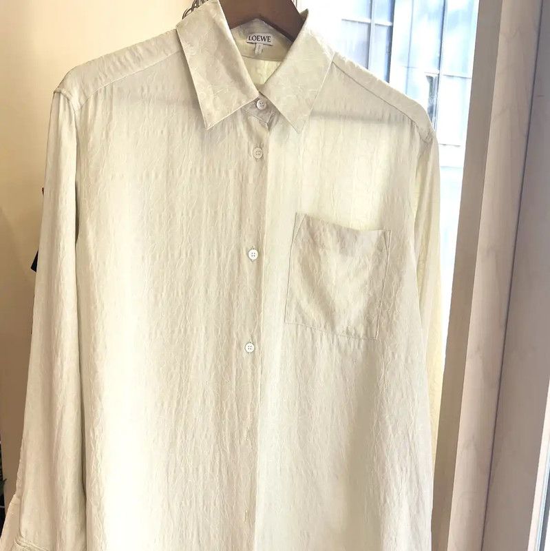 Loewe Loewe White Silk Logo Dress for Women 0089 Size ONE SIZE - 1 Thumbnail