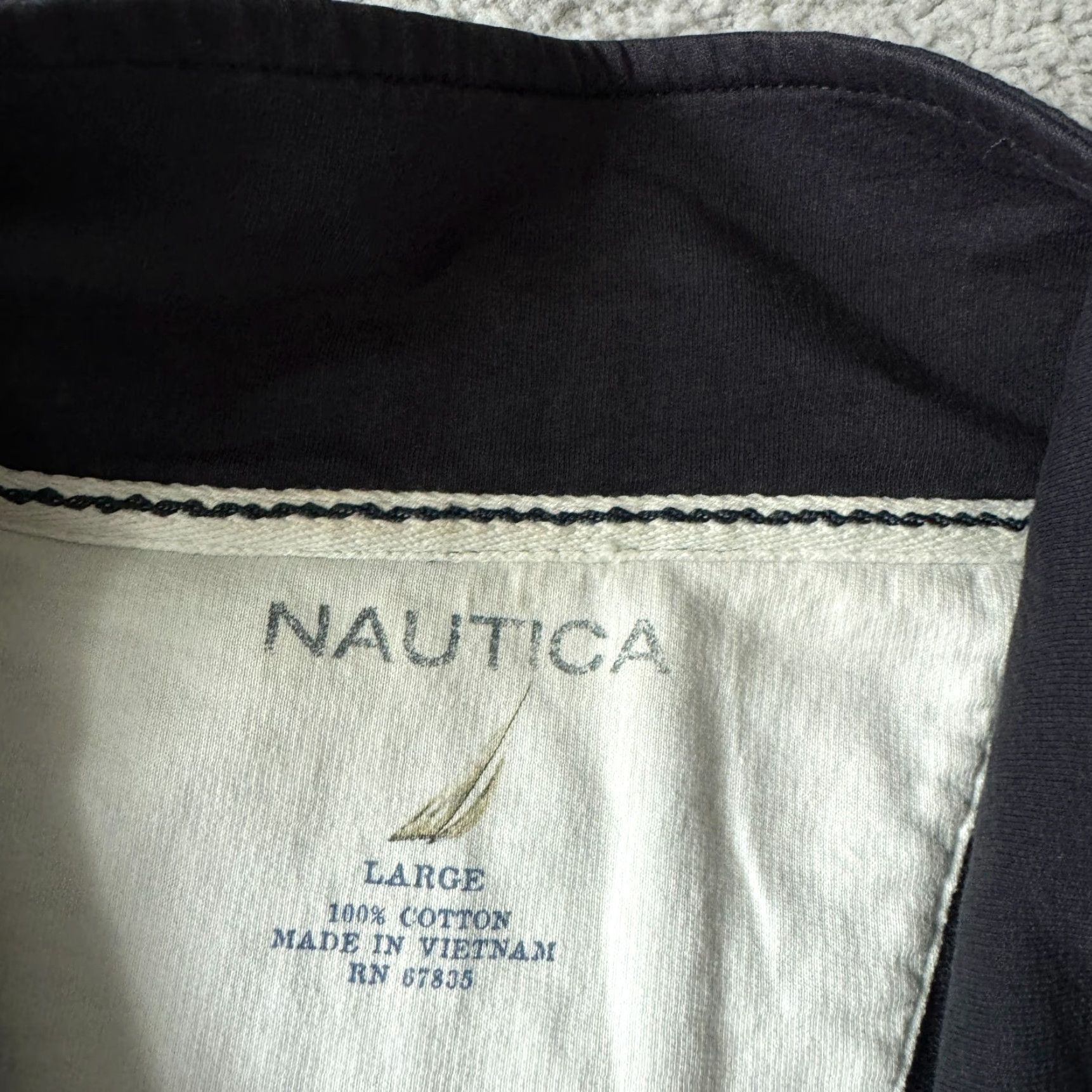 Nautica Nautica Sweater Mens Large Black Pullover 1/4 Zip Mock Neck Outdoor Shirt Size US L / EU 52-54 / 3 - 3 Thumbnail