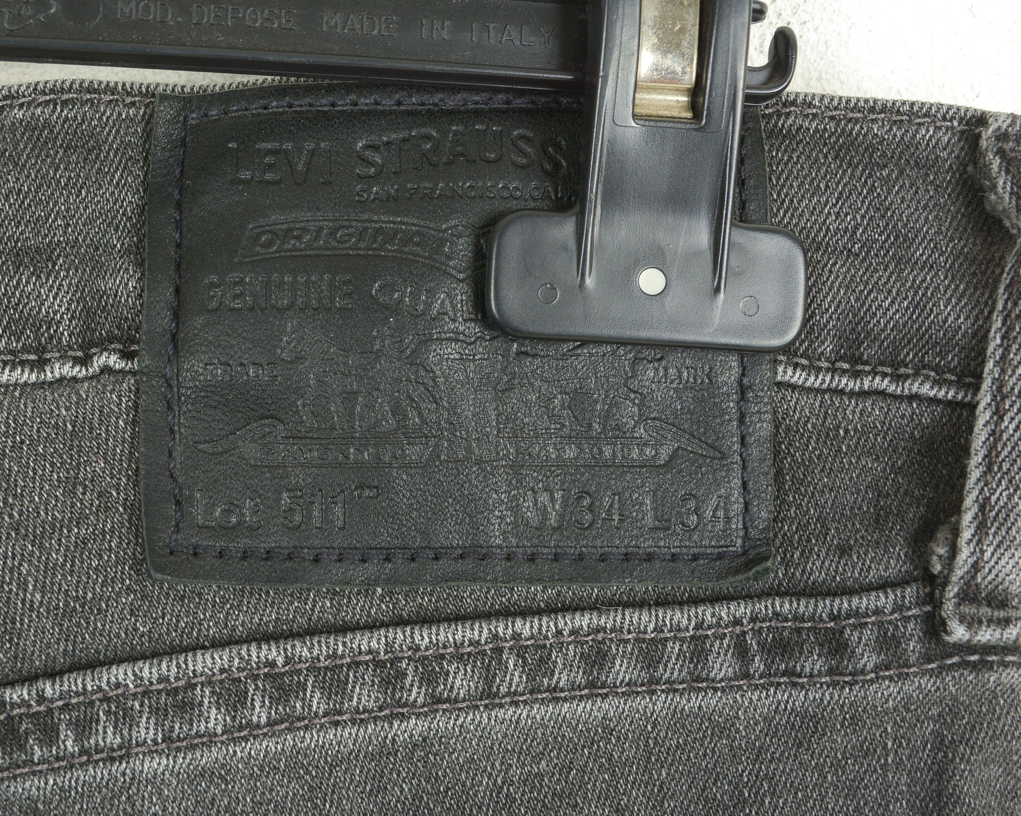 Levi's Premium Big E 511 Men W34 L34 Slim Straight Jeans Denim Pant Size US 34 / EU 50 - 4 Thumbnail