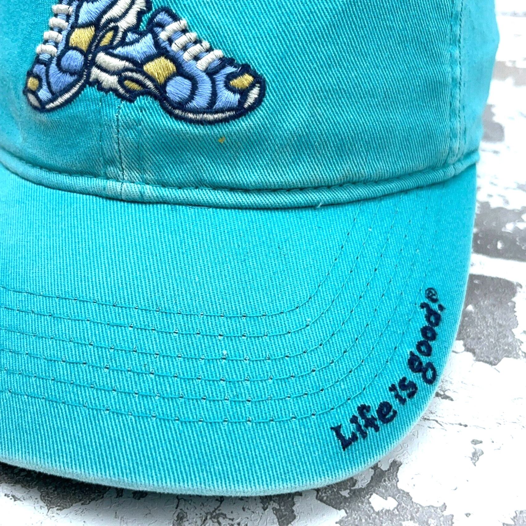 Life is Good Life is Good Hat Baseball Cap Adjustable Blue 100% Cotton Twill Run/Walk Casual Mens Vintage? Wait. No vintage. Size ONE SIZE - 4 Thumbnail