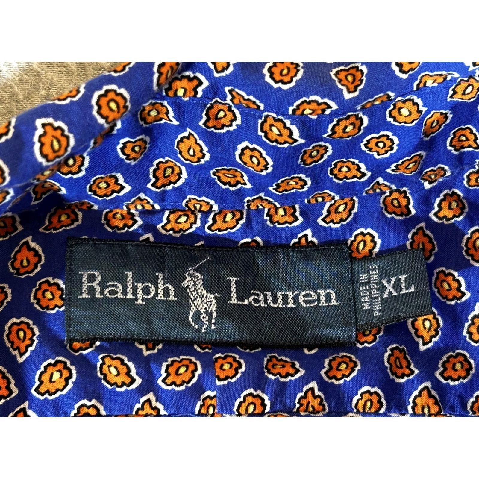 Ralph Lauren Ralph Lauren Shirt Mens XL Blue Floral Print AOP Button Long Sleeve Cotton Polo Size US XL / EU 56 / 4 - 6 Thumbnail