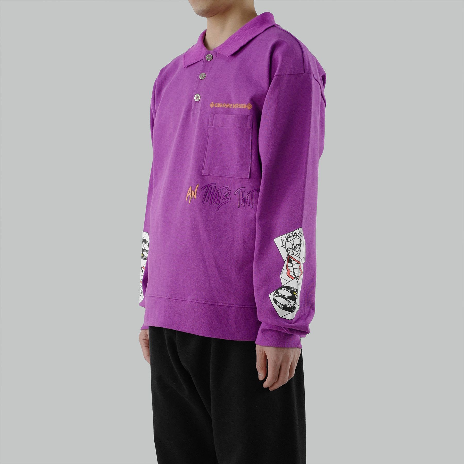 Chrome Hearts Chrome Hearts Matty Boy PURRELLE Long Sleeve Polo Shirt Size US L / EU 52-54 / 3 - 17 Thumbnail