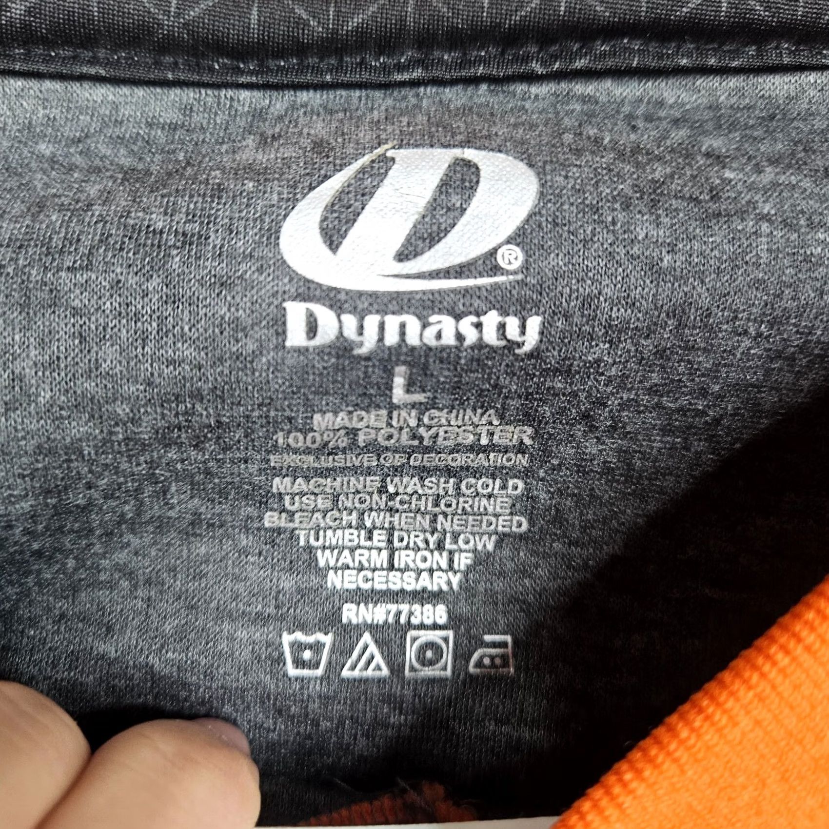Vintage DYNASTY T-Shirt Mens V-Neck Gray Size L Short Sleeve Logo Jersey Cotton Printed 90s Style Not Applicable Size US L / EU 52-54 / 3 - 6 Thumbnail