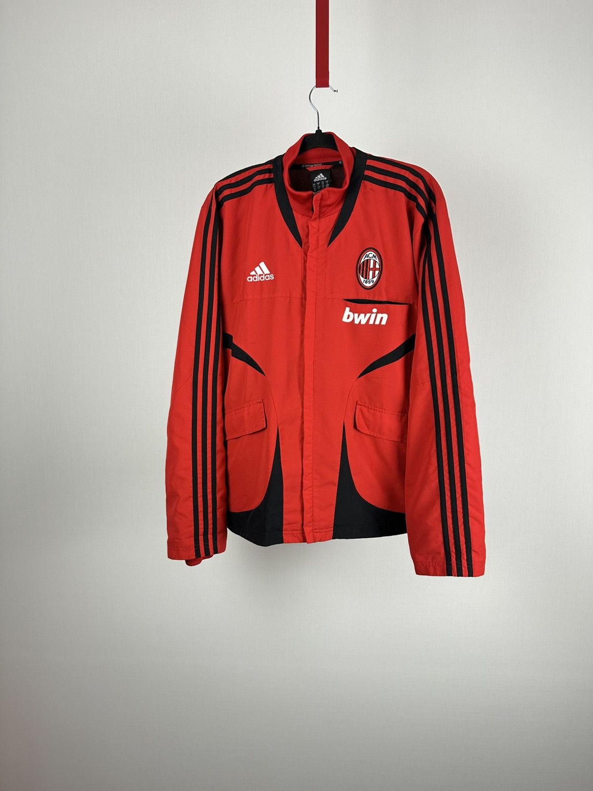 Adidas Adidas AC Milan Track 2007-08 Rare Red Soccer Jacket Size M Size US M / EU 48-50 / 2 - 5 Thumbnail
