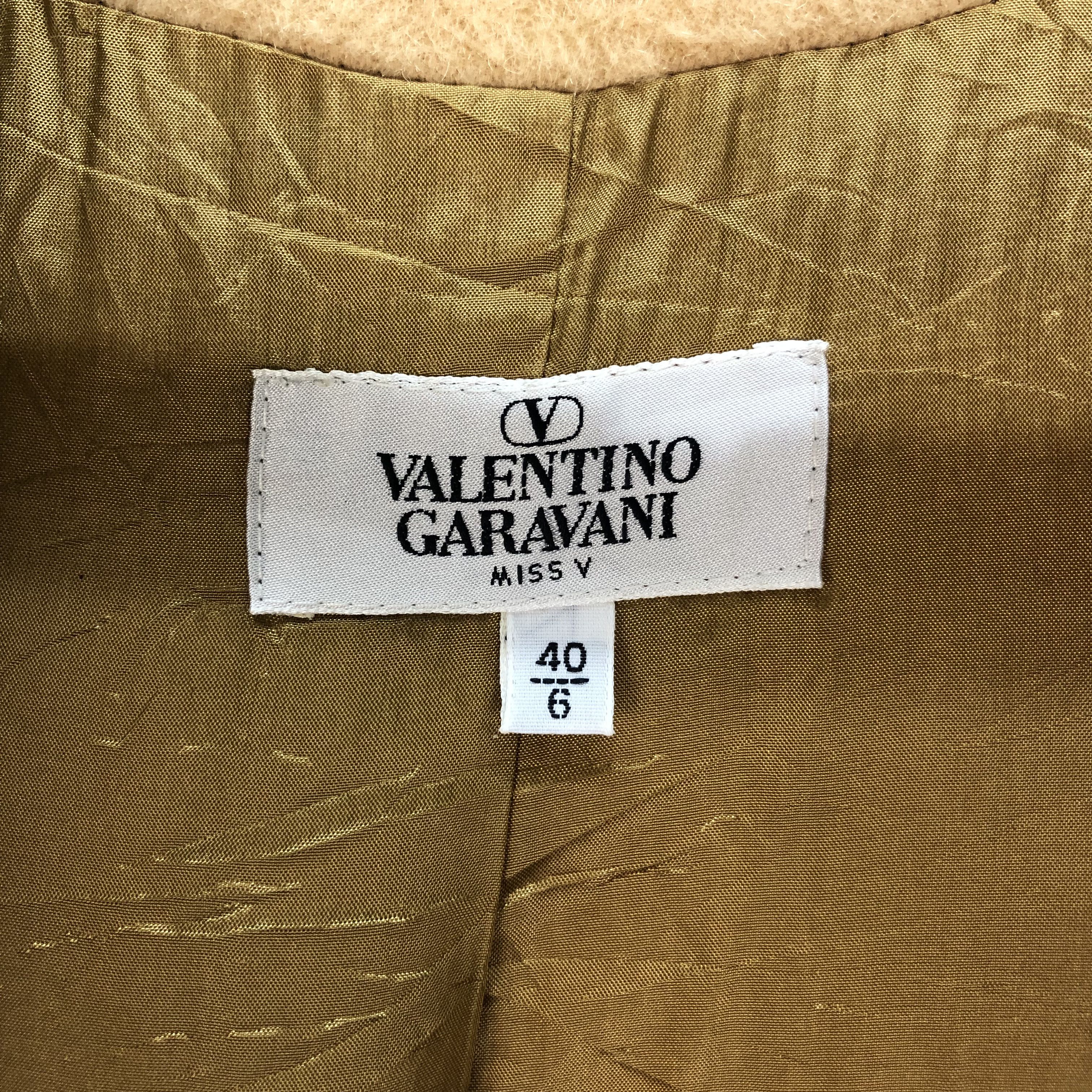Valentino VALENTINO GARAVANI MISS V MOHAIR WOOL LONG COAT #6849-91 Size S / US 4 / IT 40 - 7 Thumbnail