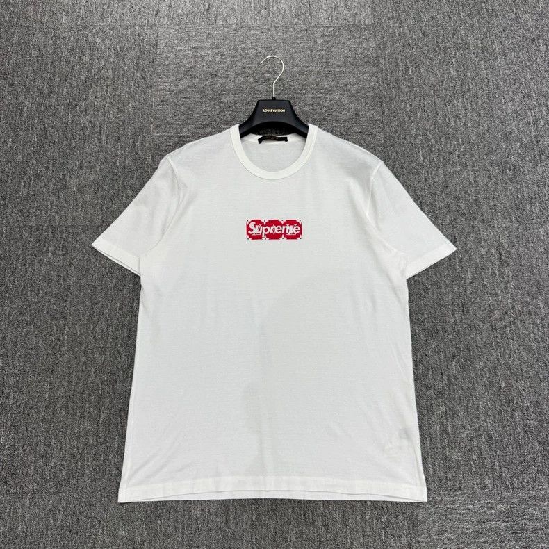Louis Vuitton Louis Vuitton Supreme co-branded boxlogo printed short sle Size US L / EU 52-54 / 3 - 1 Thumbnail