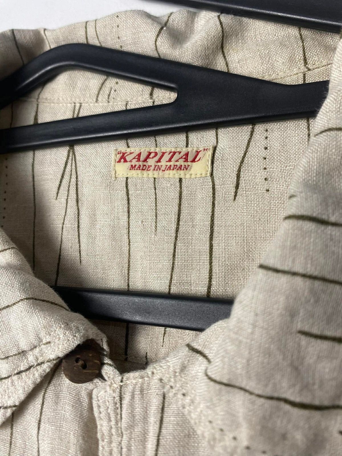 Kapital Kapital French Cloth Linen Rainwabash Discharge Aloha Shirt Size US XL / EU 56 / 4 - 5 Thumbnail