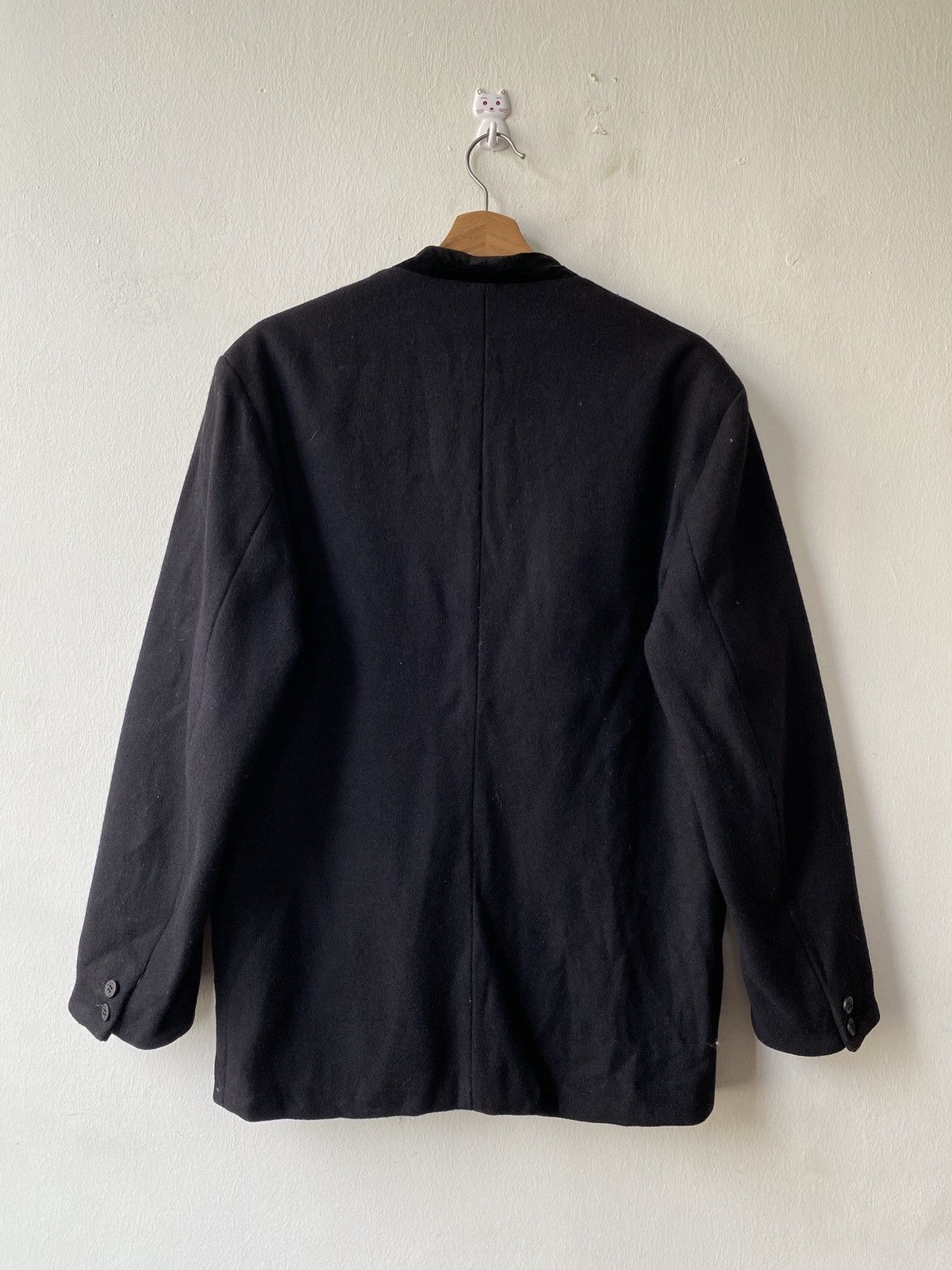 Marithe + Francois Girbaud × Vintage 1990s - Marithe Francois Girbaud Wool Mandarin Collar Jacket Size US L / EU 52-54 / 3 - 5 Thumbnail