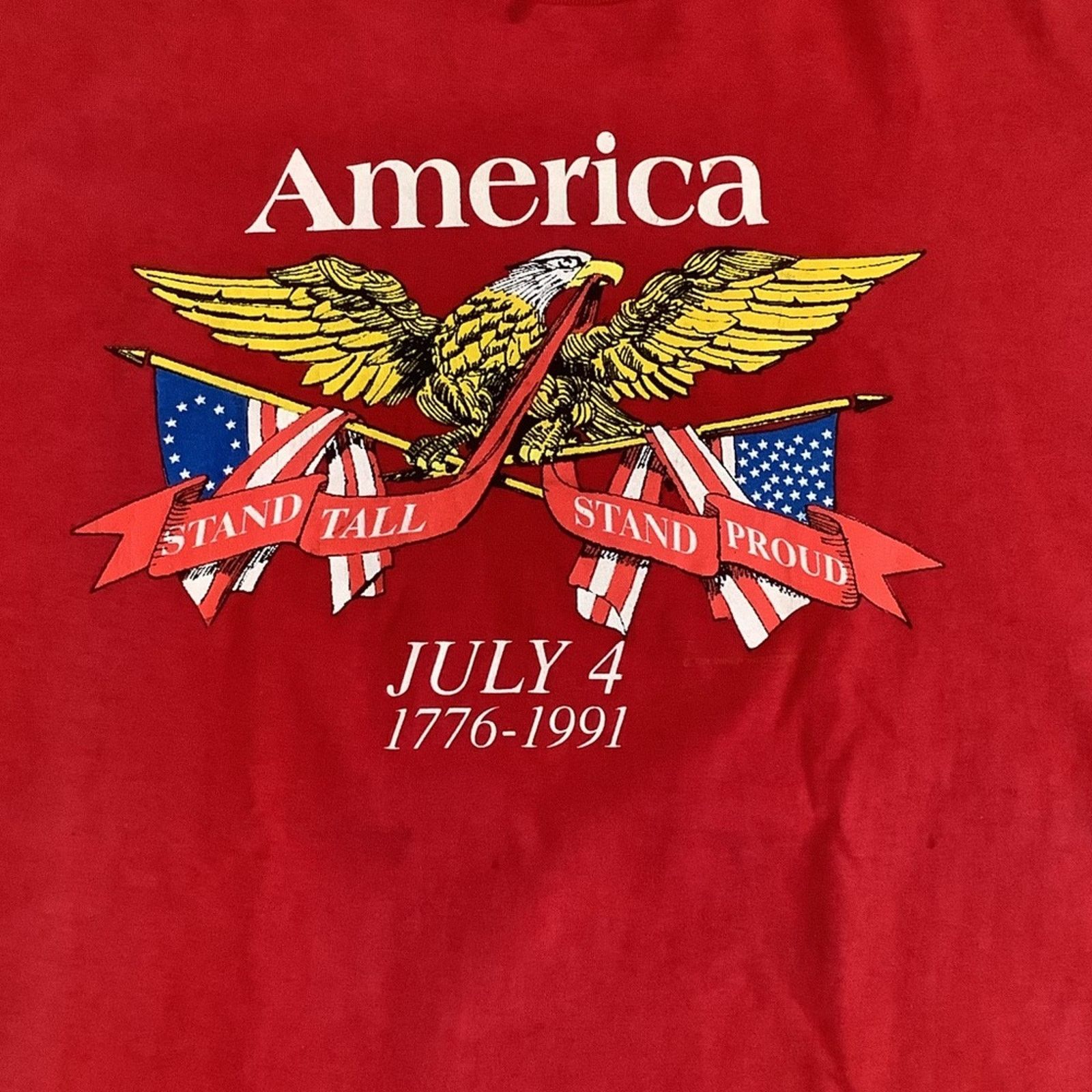 Delta 1991 July 4th America Vintage T-shirt Size US XL / EU 56 / 4 - 2 Thumbnail