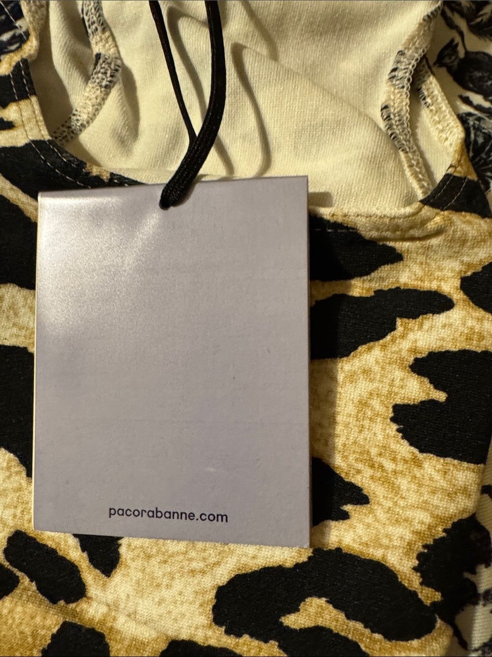 Paco Rabanne Leopard-Print Racerback Sports Bra in Beige and Black Size XL / US 12-14 / IT 48-50 - 6 Thumbnail