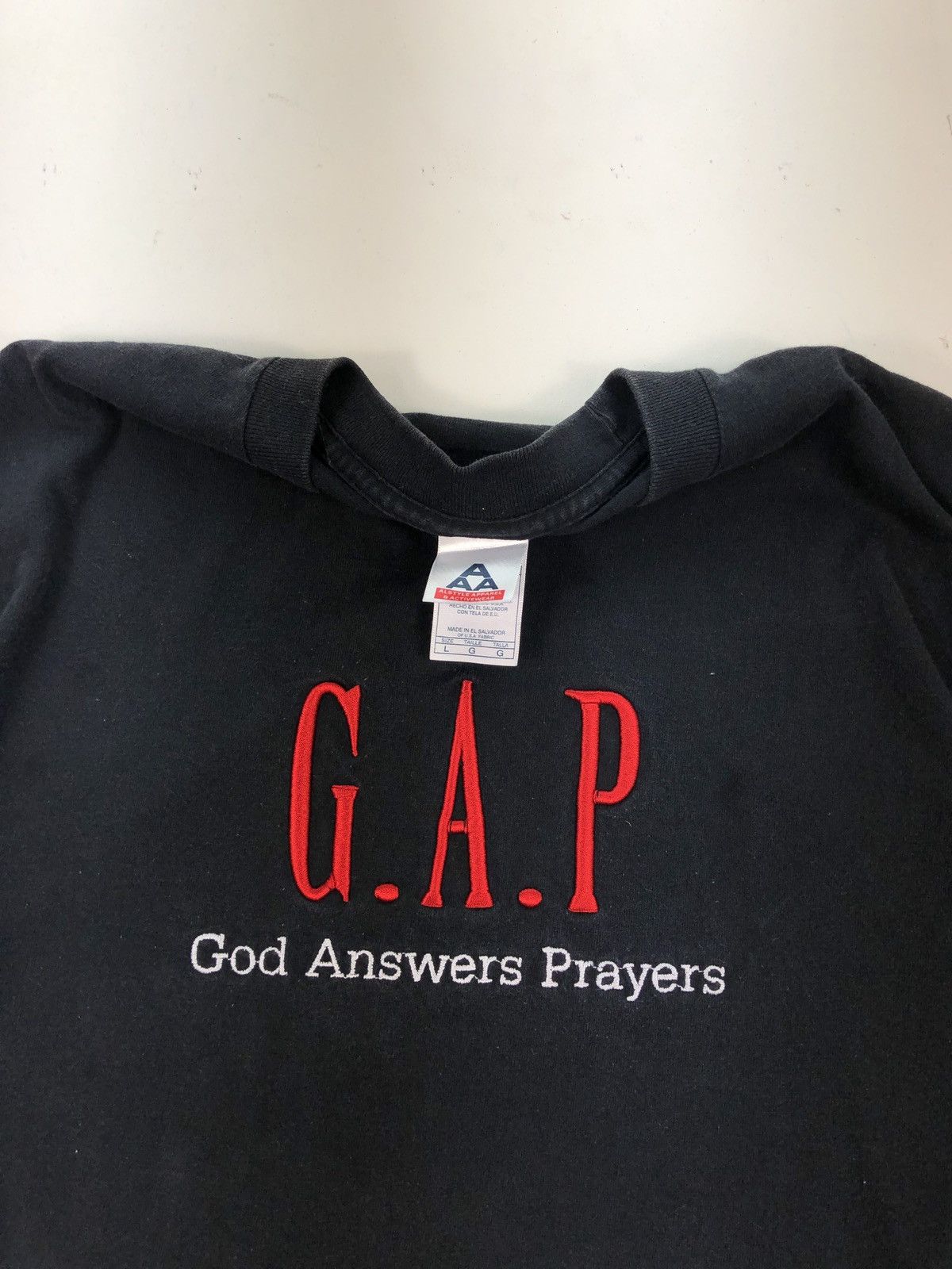 Vintage Vintage Gap (GOD ANSWER PRAYER) Size US L / EU 52-54 / 3 - 3 Thumbnail