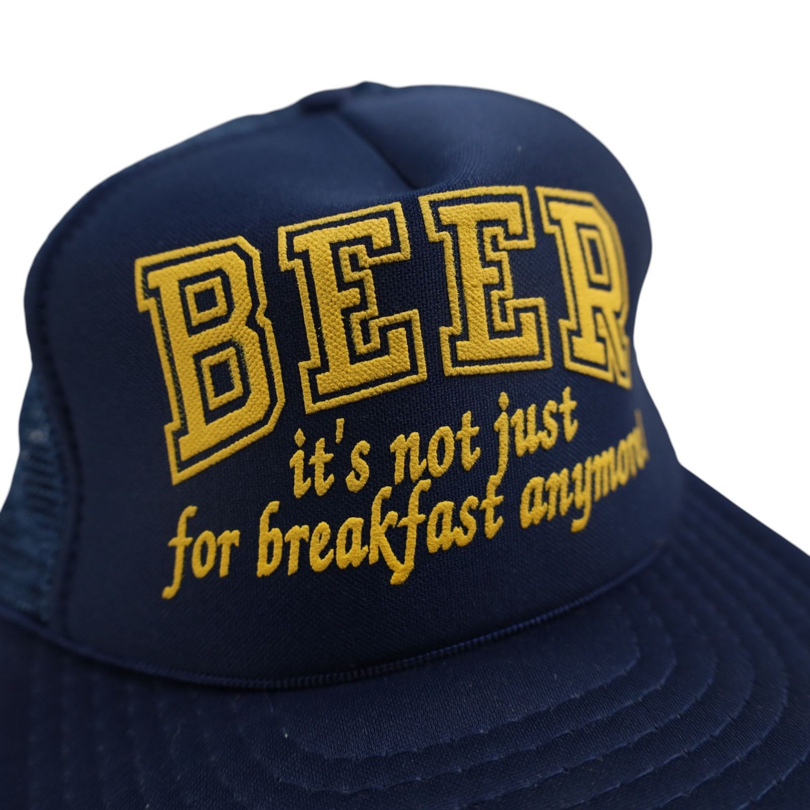 Vintage VTG Beer Its not Just for Breakfast Anymore Trucker Hat Size ONE SIZE - 3 Thumbnail