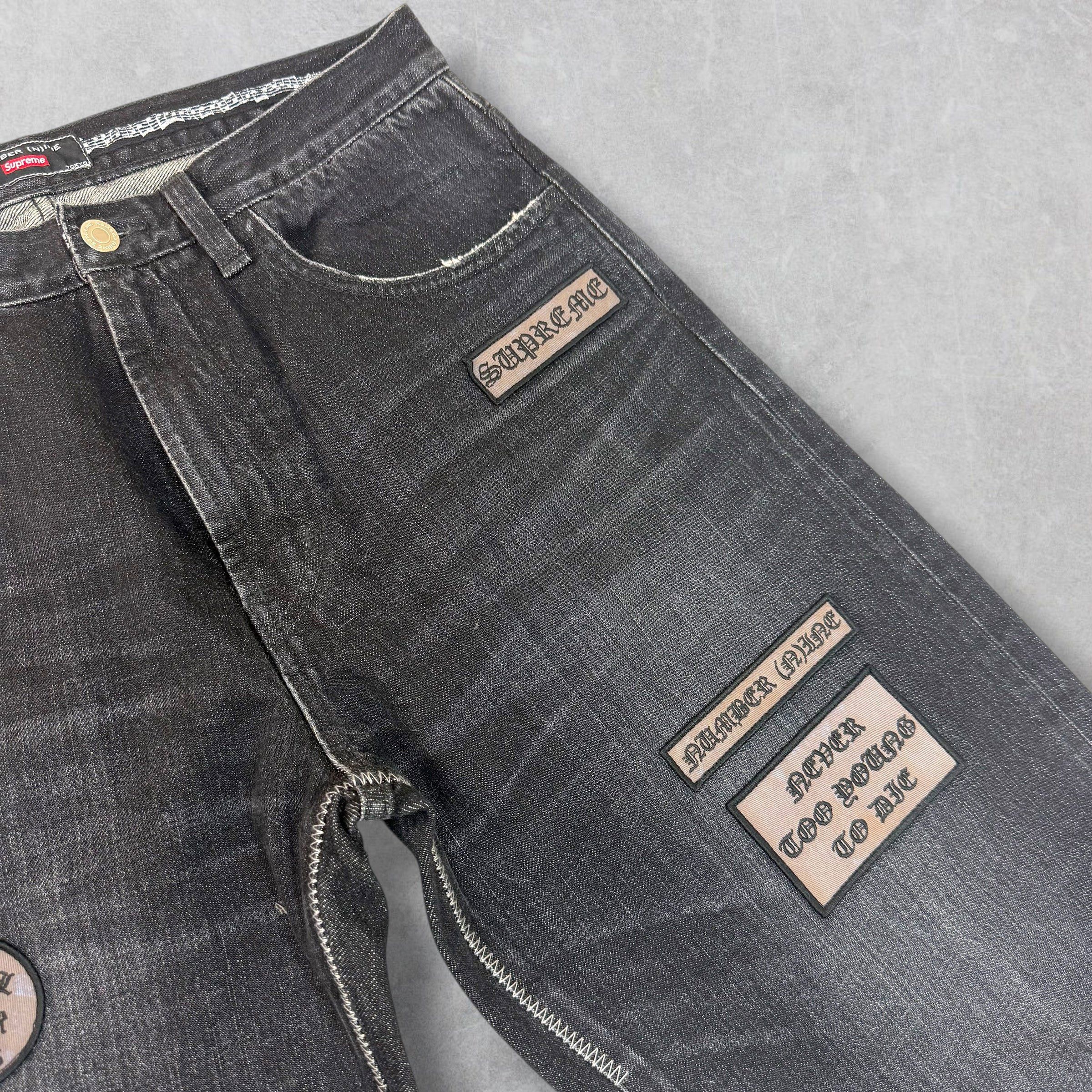 Supreme Supreme x Number (N)ine patches Black Jeans 30 Size US 30 / EU 46 - 4 Thumbnail