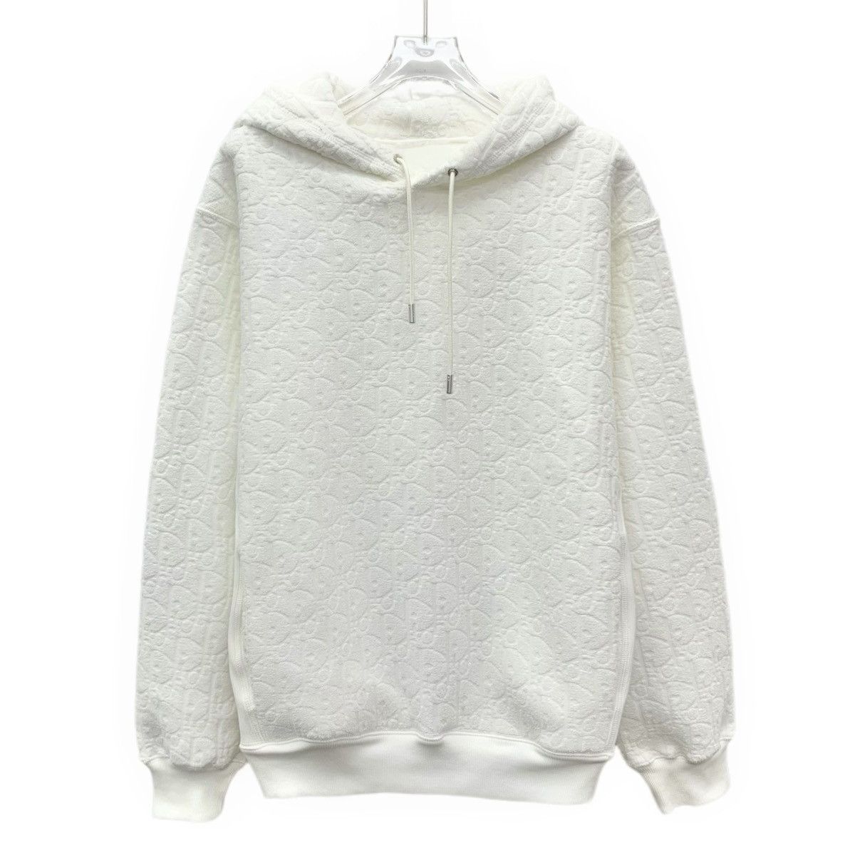 Dior Dior White All Over Logo Jacquard Hooded Sweatshirt K26WX Size US S / EU 44-46 / 1 - 1 Thumbnail