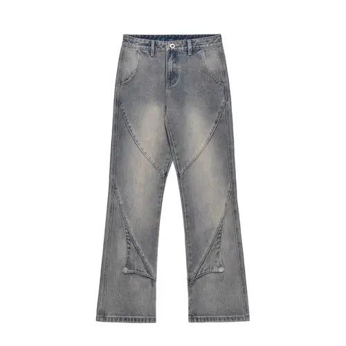 VIBE High street trend stitching washed wide-leg jeans Size US 32 / EU 48 - 1 Thumbnail