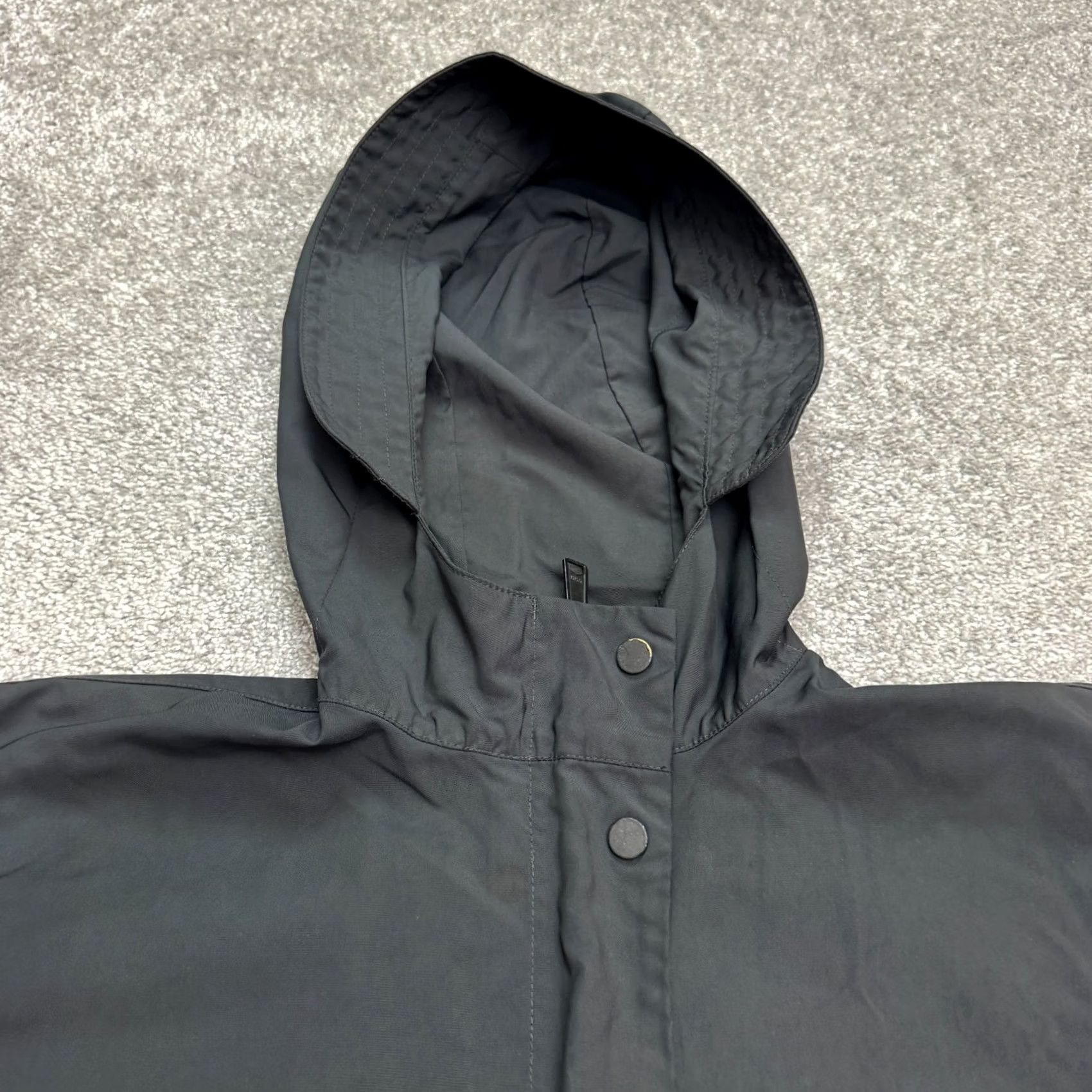 Everlane Everlane Long Parka Hoodie Jacket Women XS Black Anorak Outdoor Commuter Fall Winter Spring Pockets Full Zip Hooded Regular Linen? Size XS / US 0-2 / IT 36-38 - 7 Thumbnail