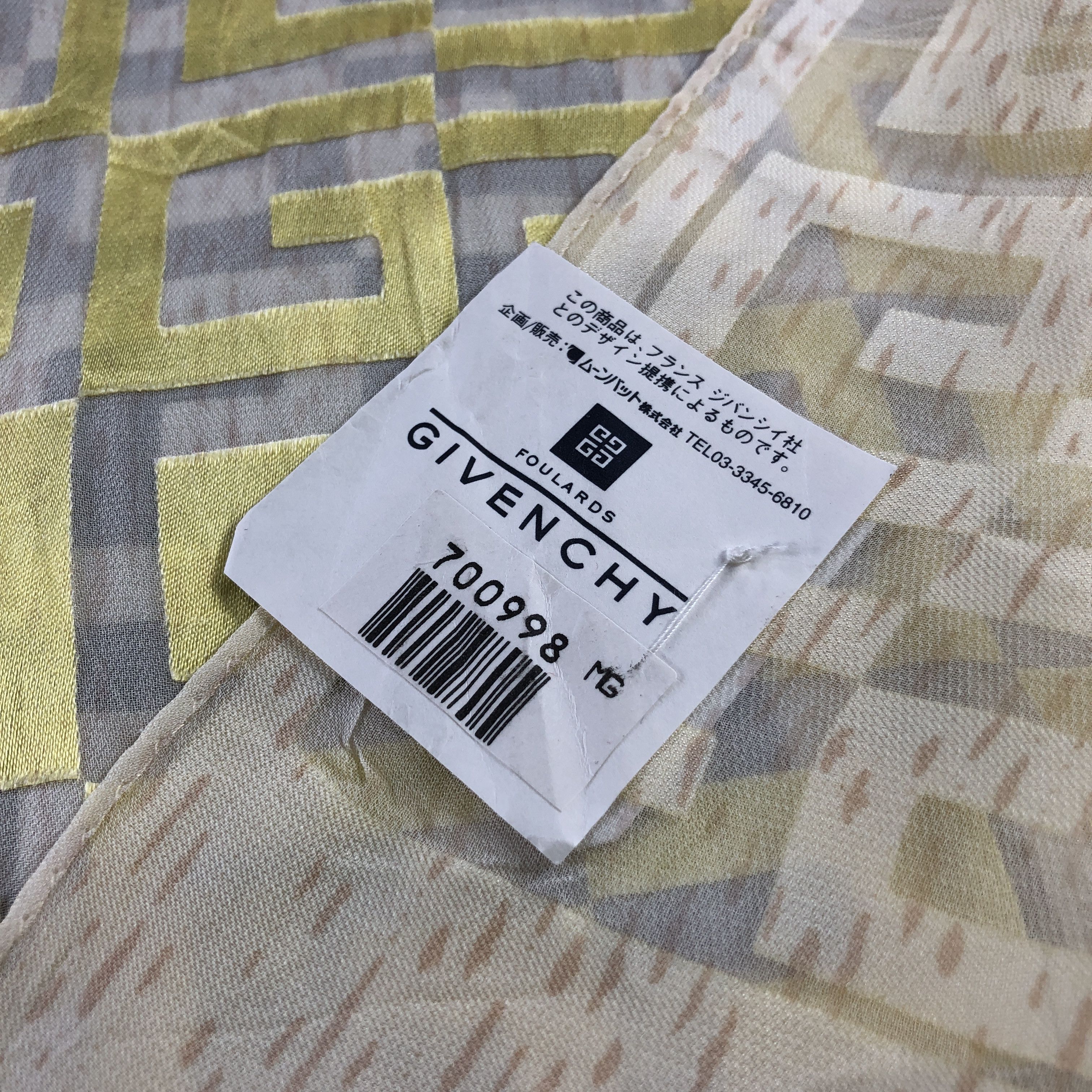 Givenchy Givenchy Monogram Silk Stole Silk Scarf M1390 Size ONE SIZE - 5 Thumbnail