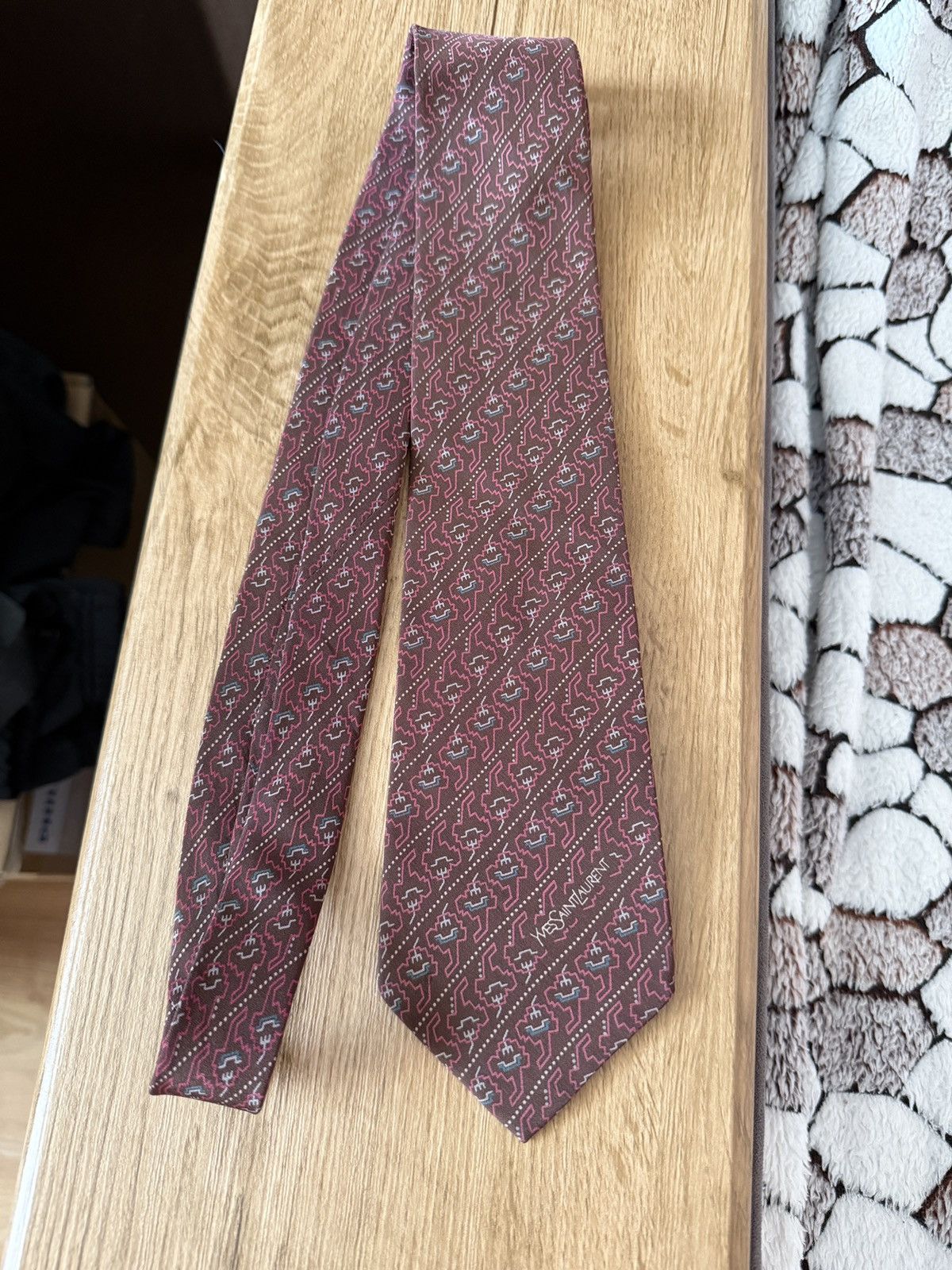 Yves Saint Laurent Vintage Ysl Yves Saint Laurent Tie Size ONE SIZE - 3 Thumbnail